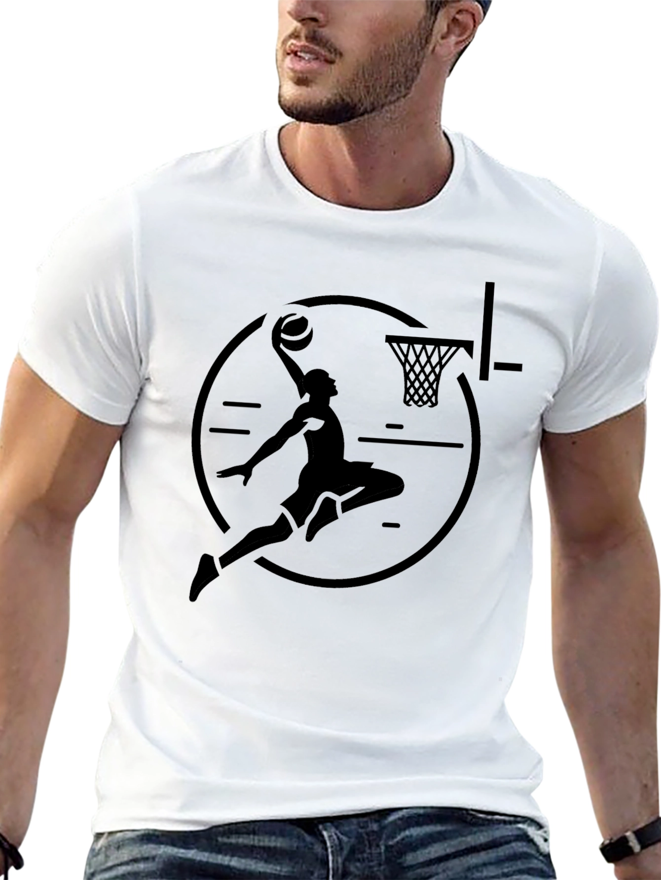 Black Slam Dunk T-Shirt - Black Graphic Tee view 13