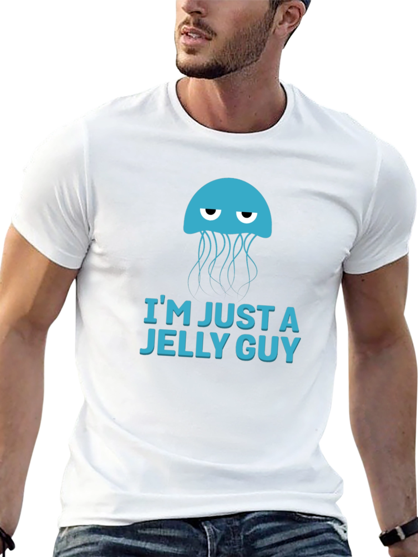 Black I'm Just a Jelly Guy T-Shirt - Novelty Graphic Tee view 13