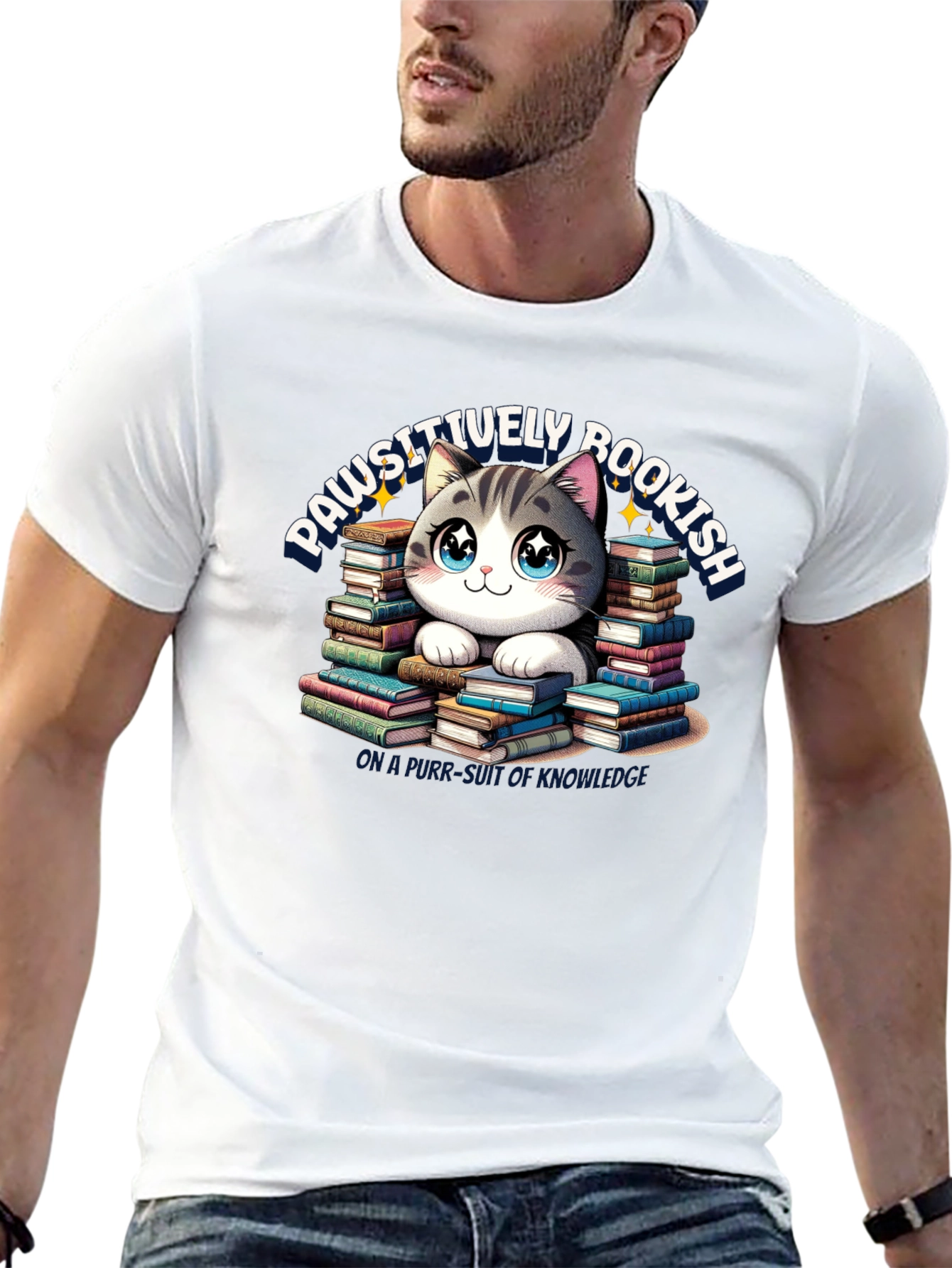 Black Pawsitively Bookish T-Shirt view 13