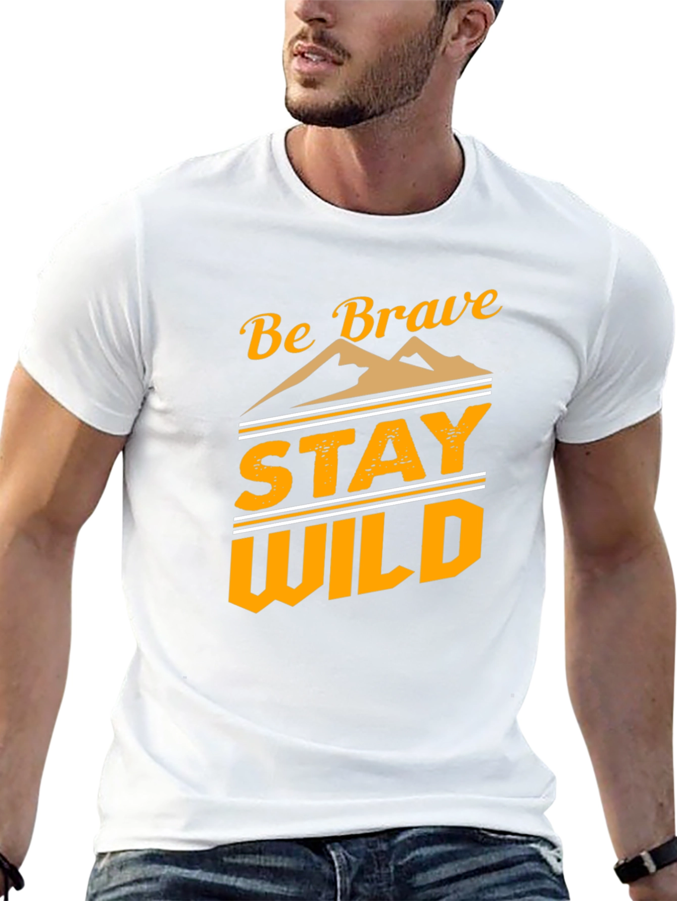 Black Be Brave Stay Wild Graphic Tee - Black view 13