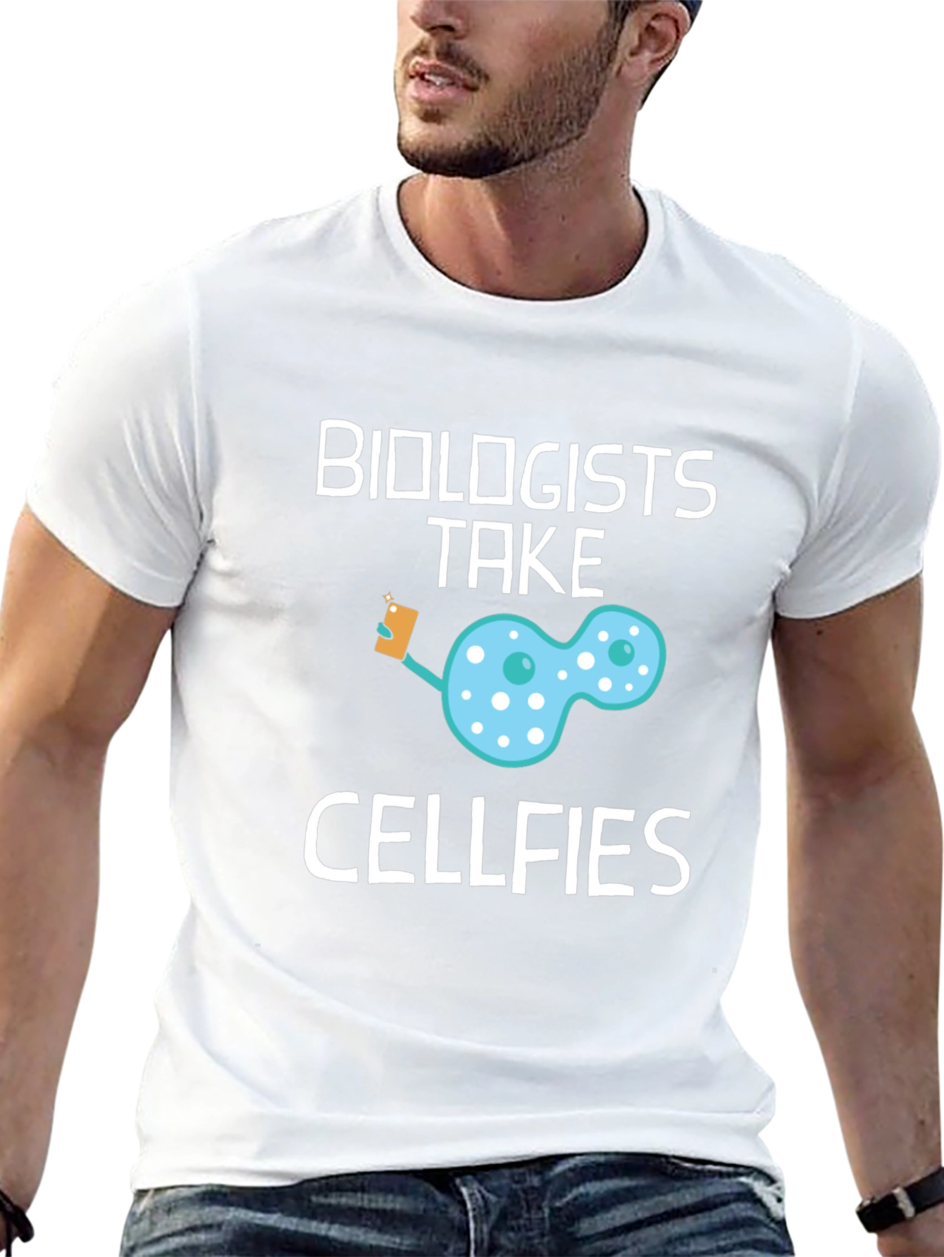 Black Biologists Take Cellfies Funny Science T-Shirt view 13