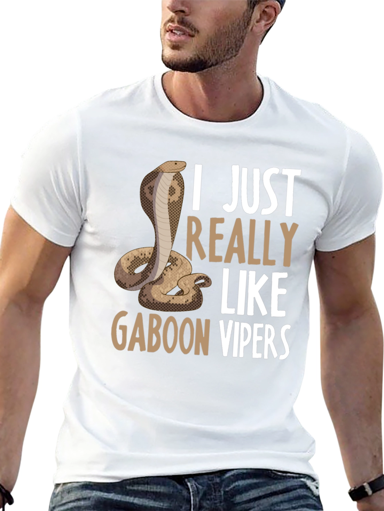 Black Gaboon Viper T-Shirt view 13