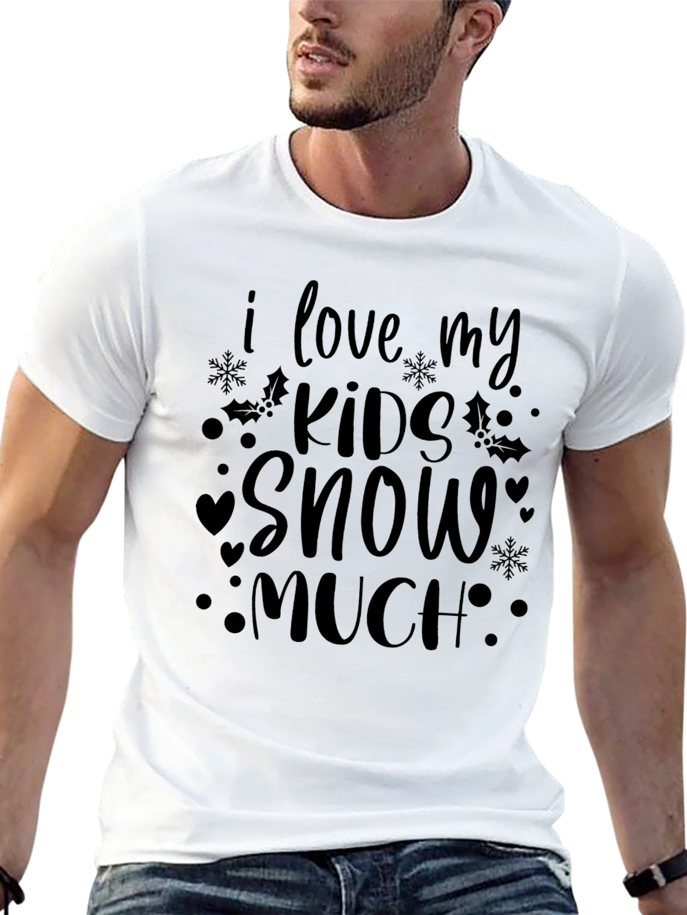 Black I Love My Kids Snow Much Graphic Tee view 13