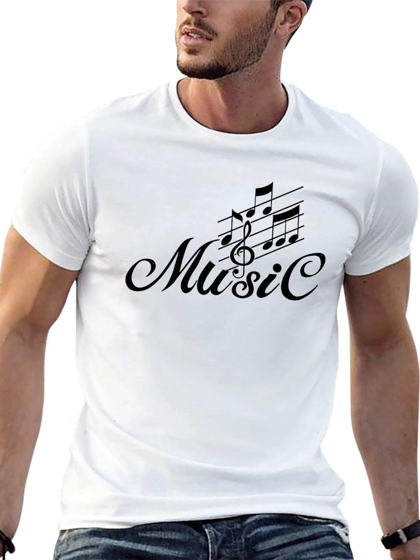 Black Music Graphic Black Tee view 13