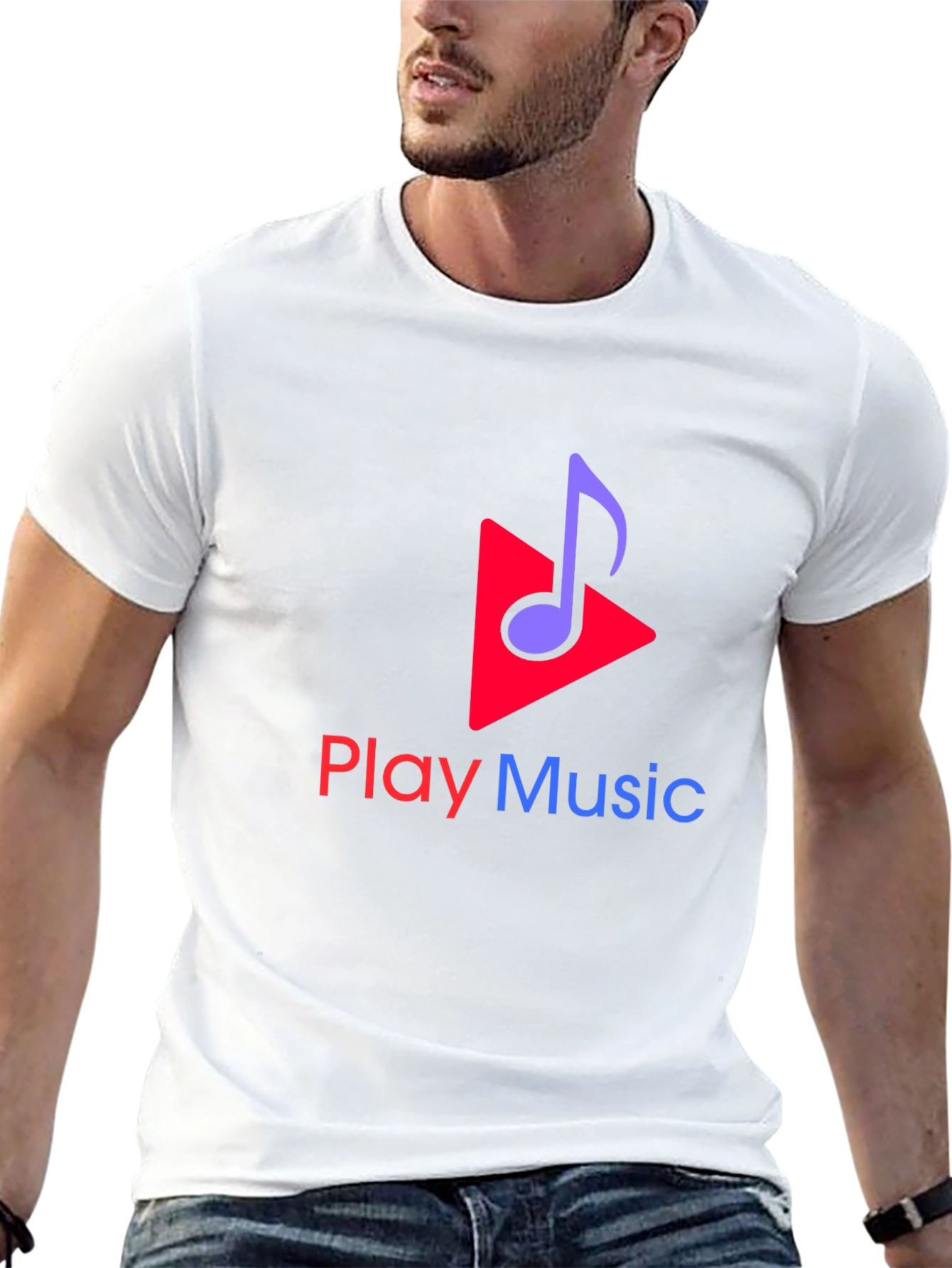 Black Play Music Graphic Tee - Soft Cotton Blend - Casual Wear view 13