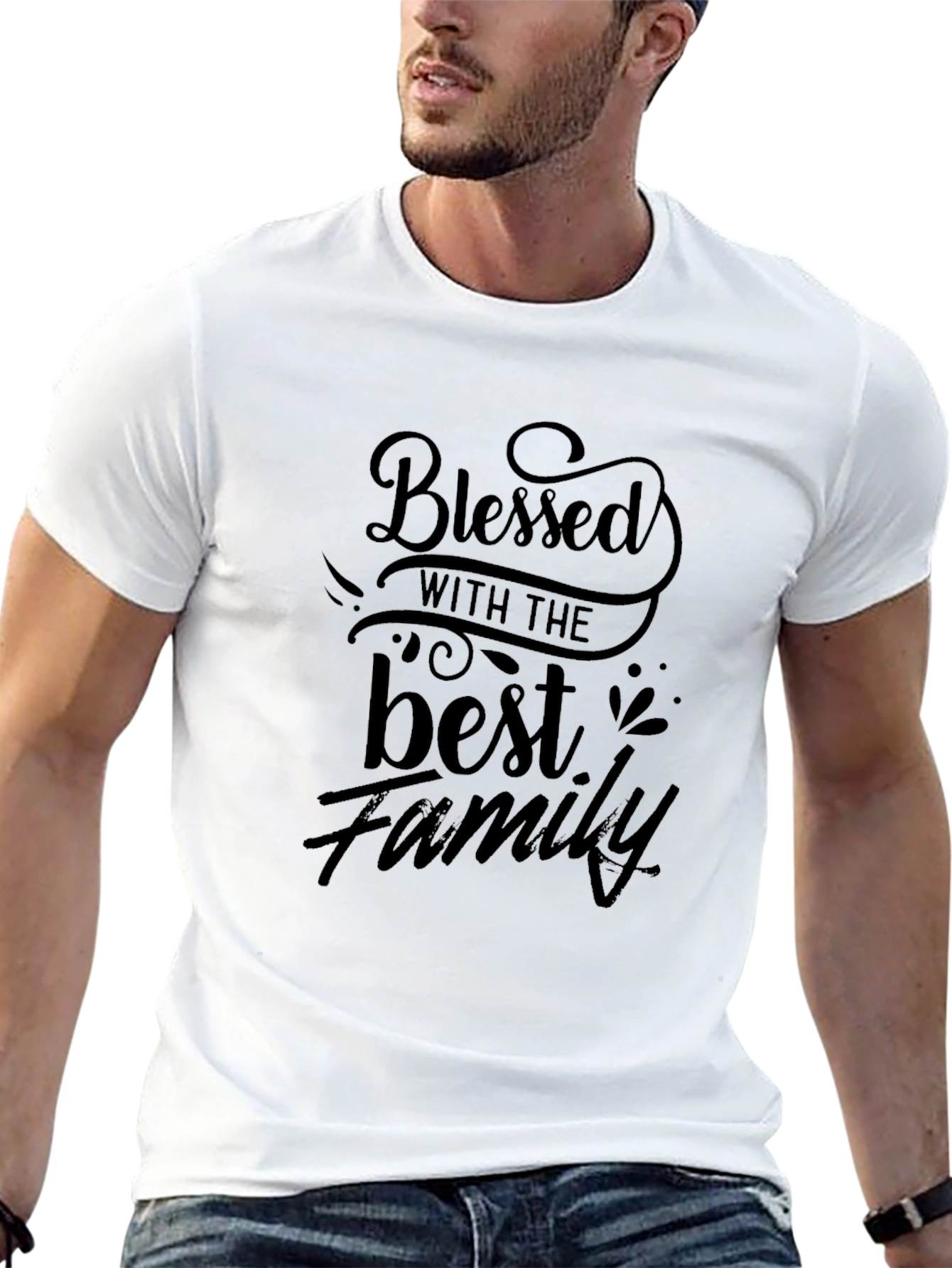 Black Blessed Family Graphic T-Shirt view 13