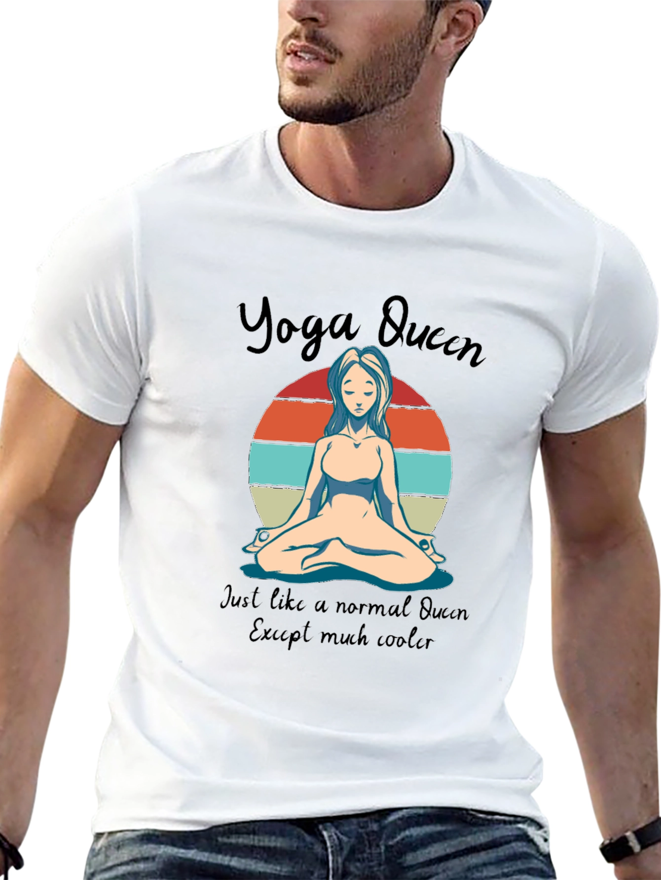 Black Yoga Queen Graphic Tee - Cool & Comfy view 13