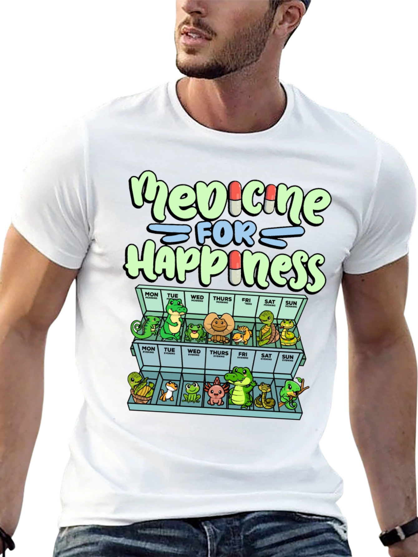 Medicine for Happiness Reptile T-Shirt - 13