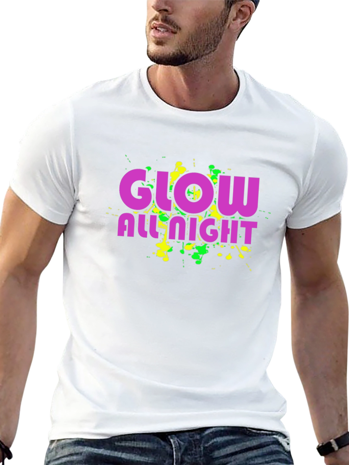 Black Glow All Night Black T-Shirt view 13