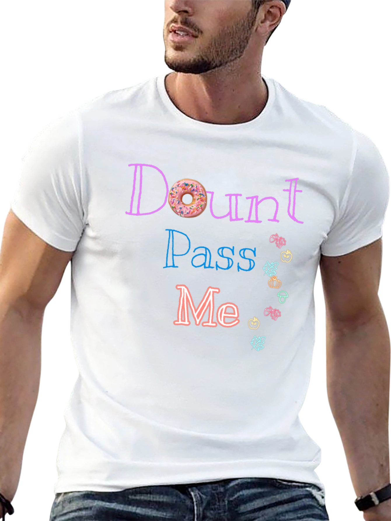 Black Donut Pass Me T-Shirt - Funny Foodie Tee view 13