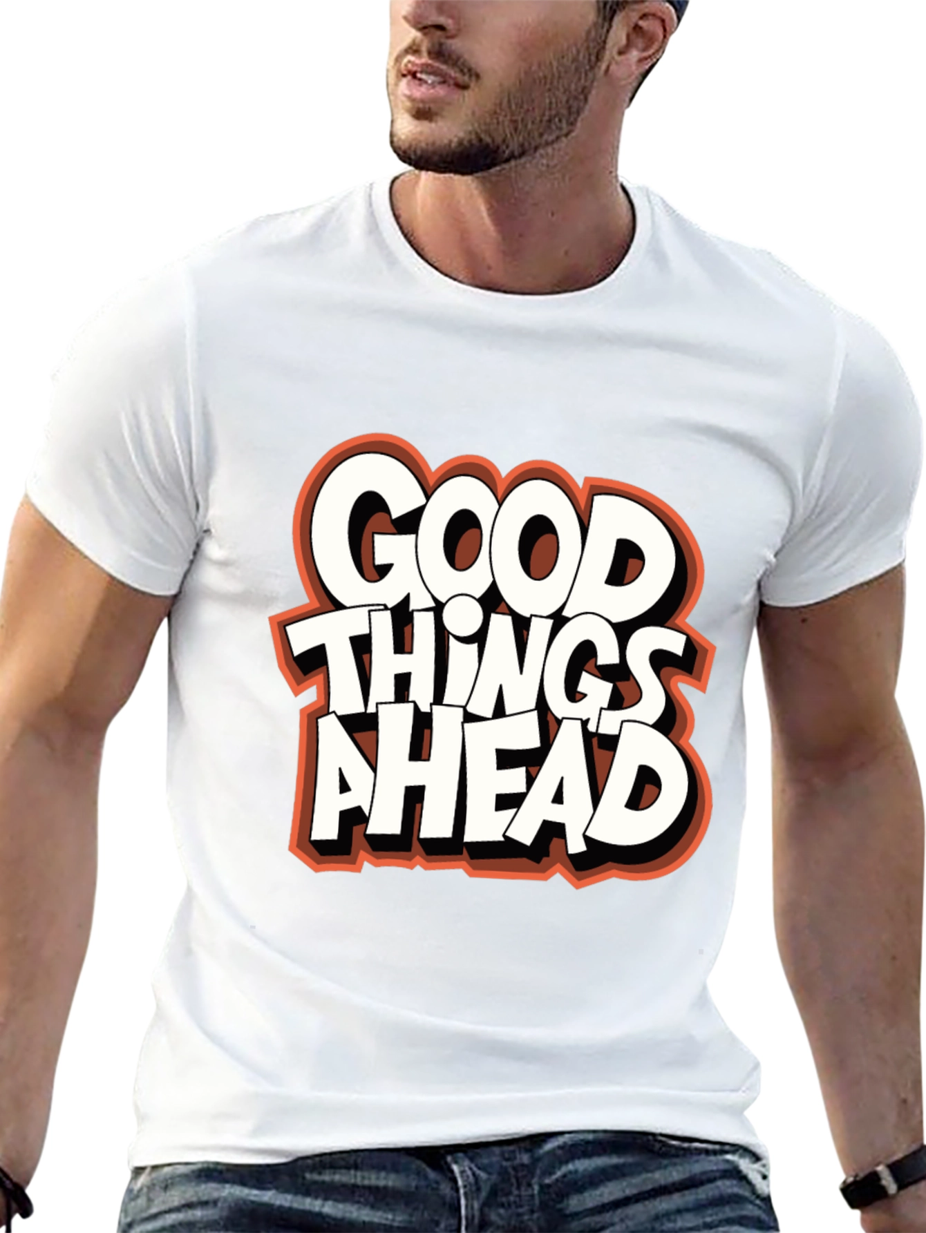 Black Good Things Ahead Graphic Tee - Black view 13