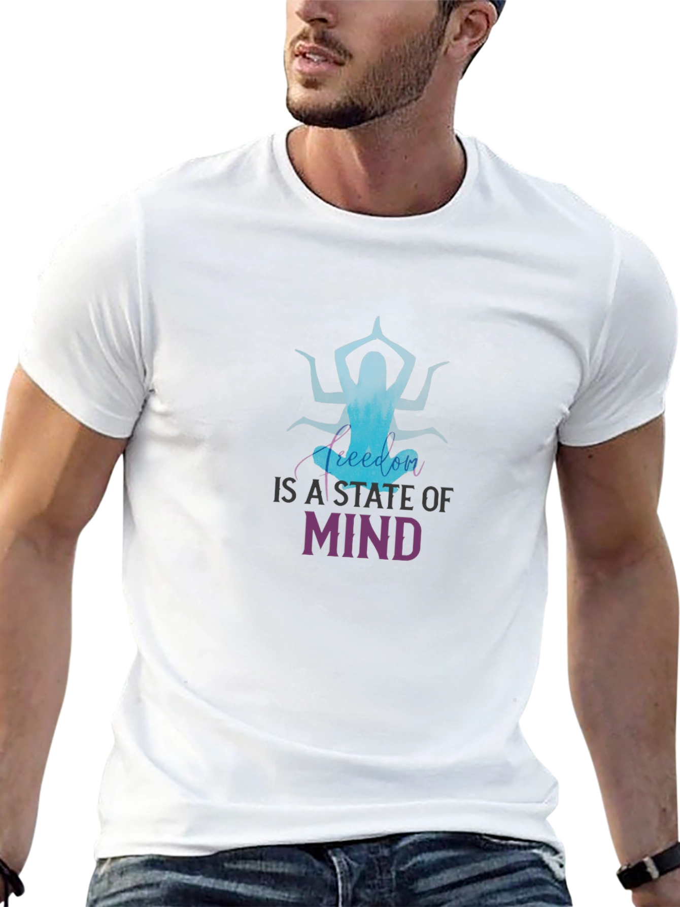 Yoga Meditation Graphic Tee: Freedom State of Mind - 13