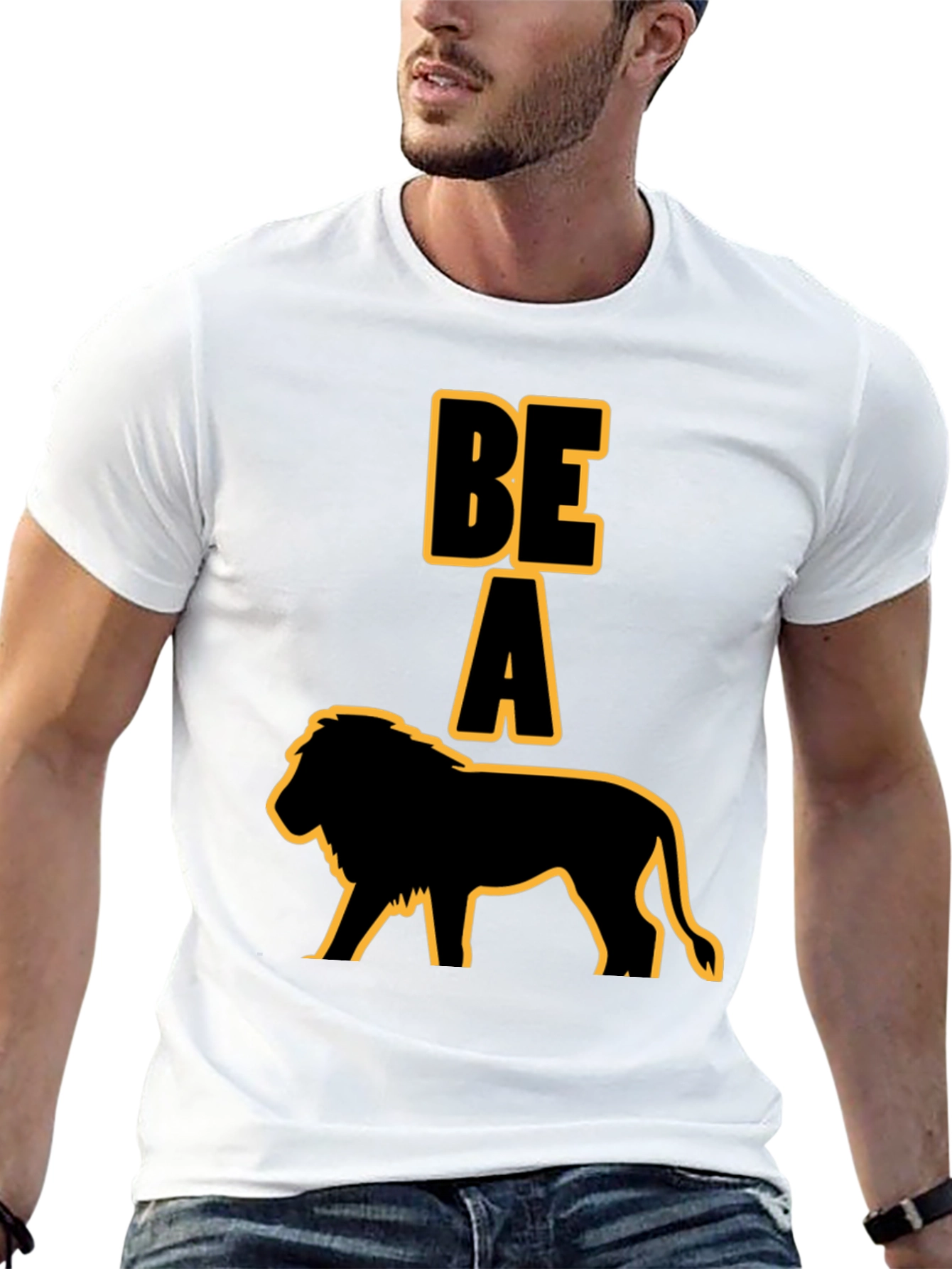 Black Be A Lion Graphic T-Shirt - Bold Statement Tee view 13