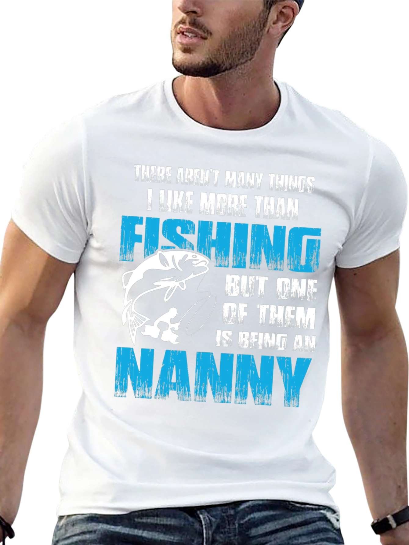 Black Fishing Nanny T-Shirt: Best Gift for Nanny Who Loves Fishing view 13