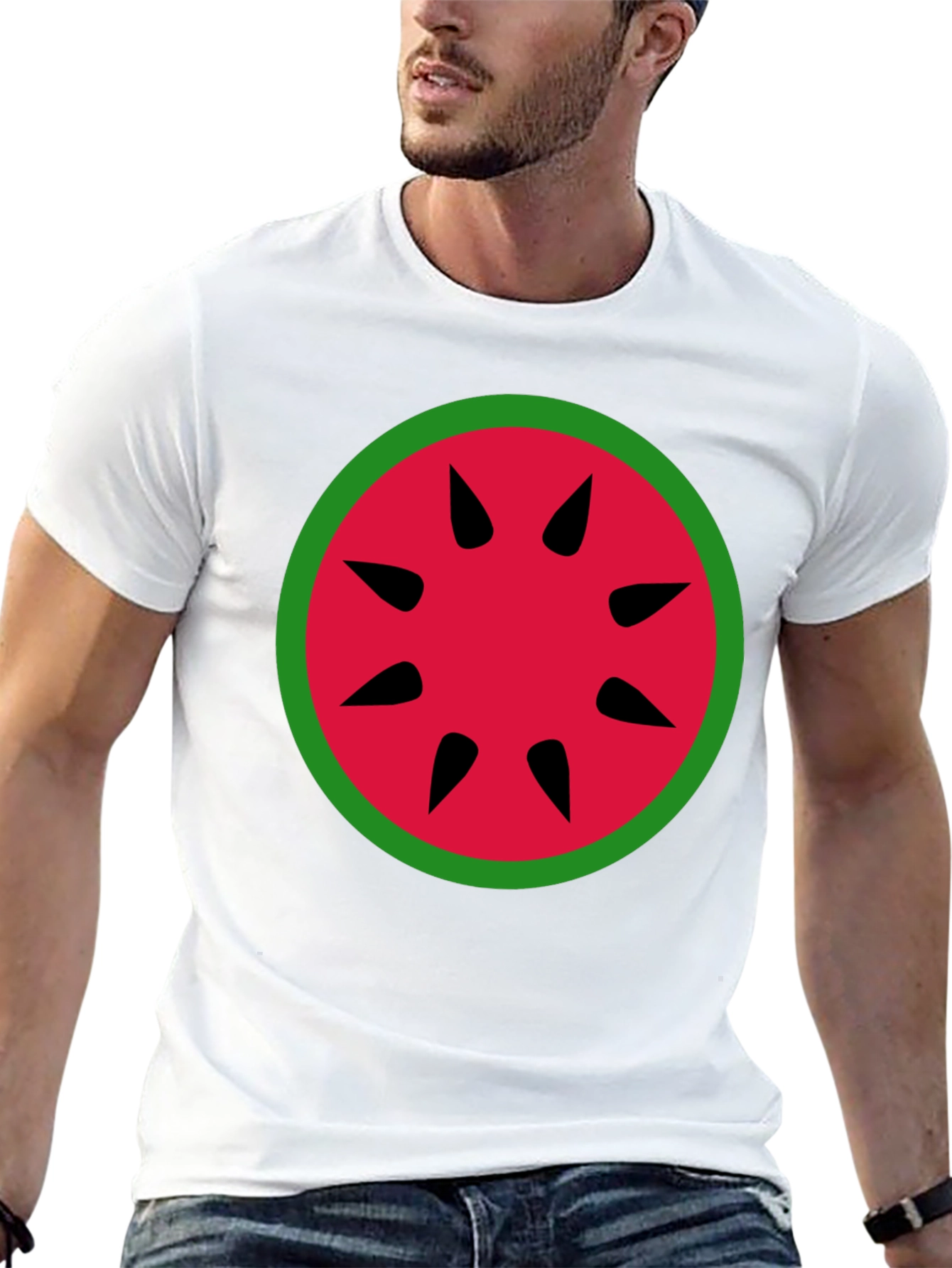 Black Watermelon Graphic Tee - Summer Fun view 13
