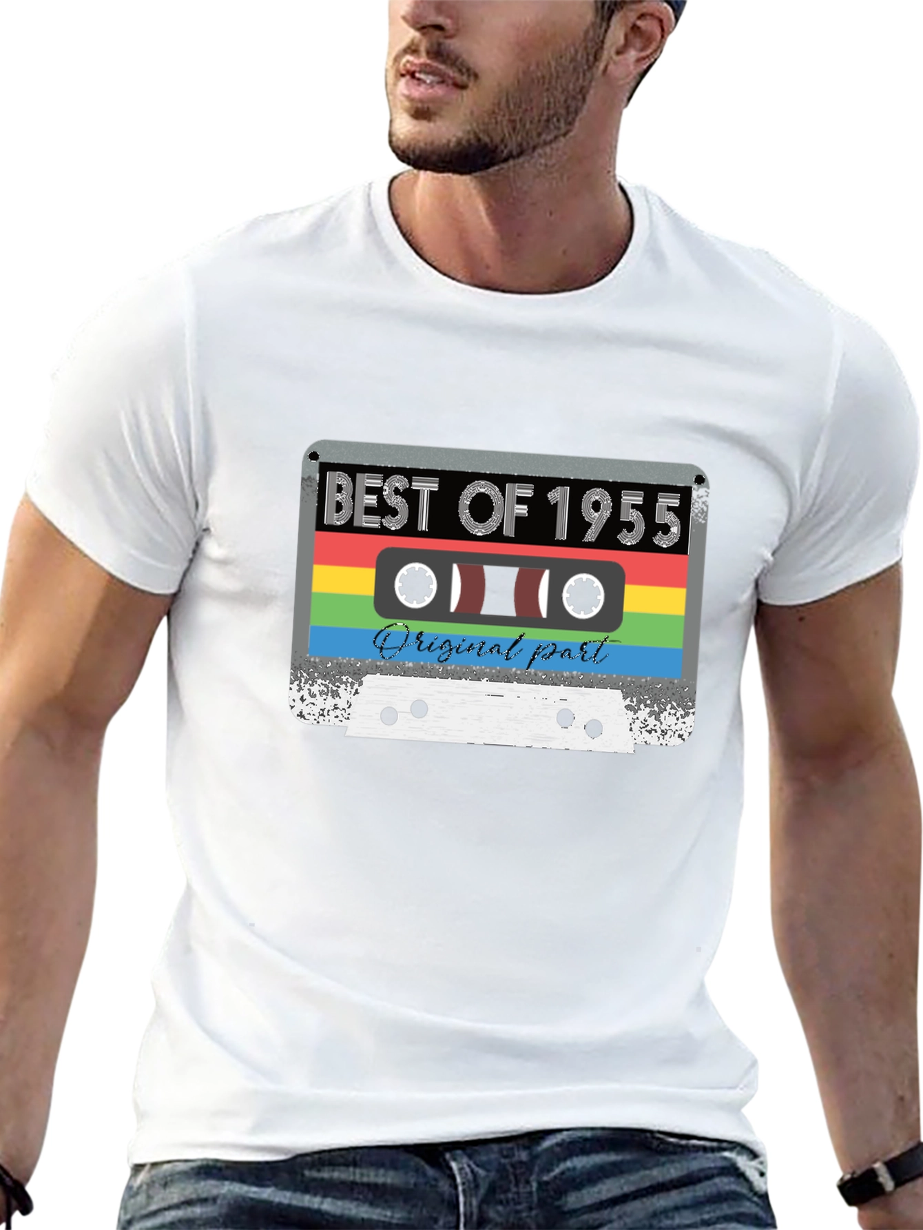 Black Best of 1955 Retro Cassette T-Shirt view 13