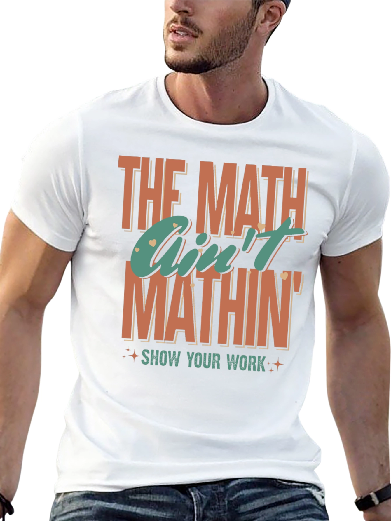 Black The Math Ain't Mathin' Graphic T-Shirt view 13