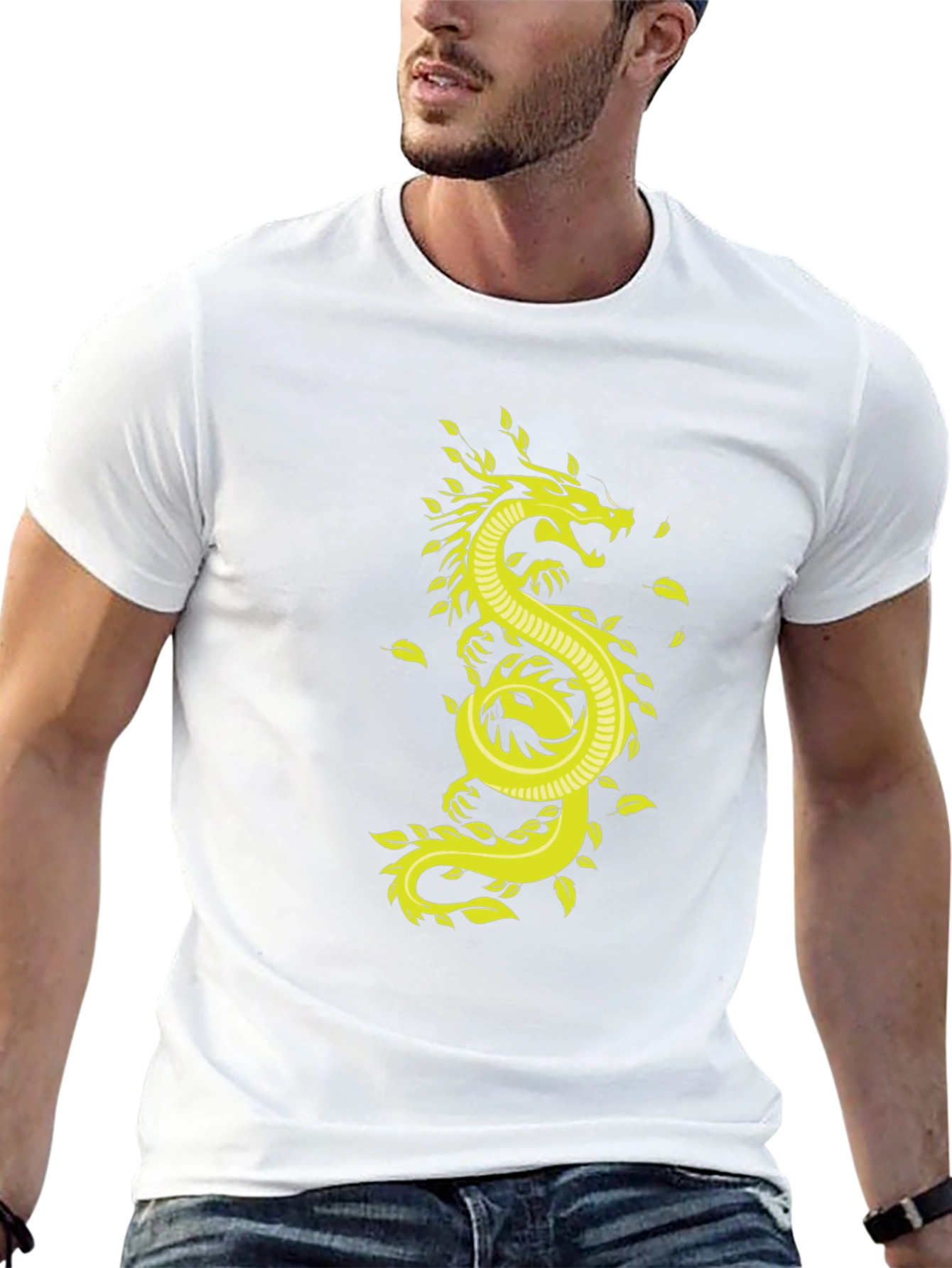 Black Dragon Graphic Tee - Stylish Men's Black T-Shirt view 13