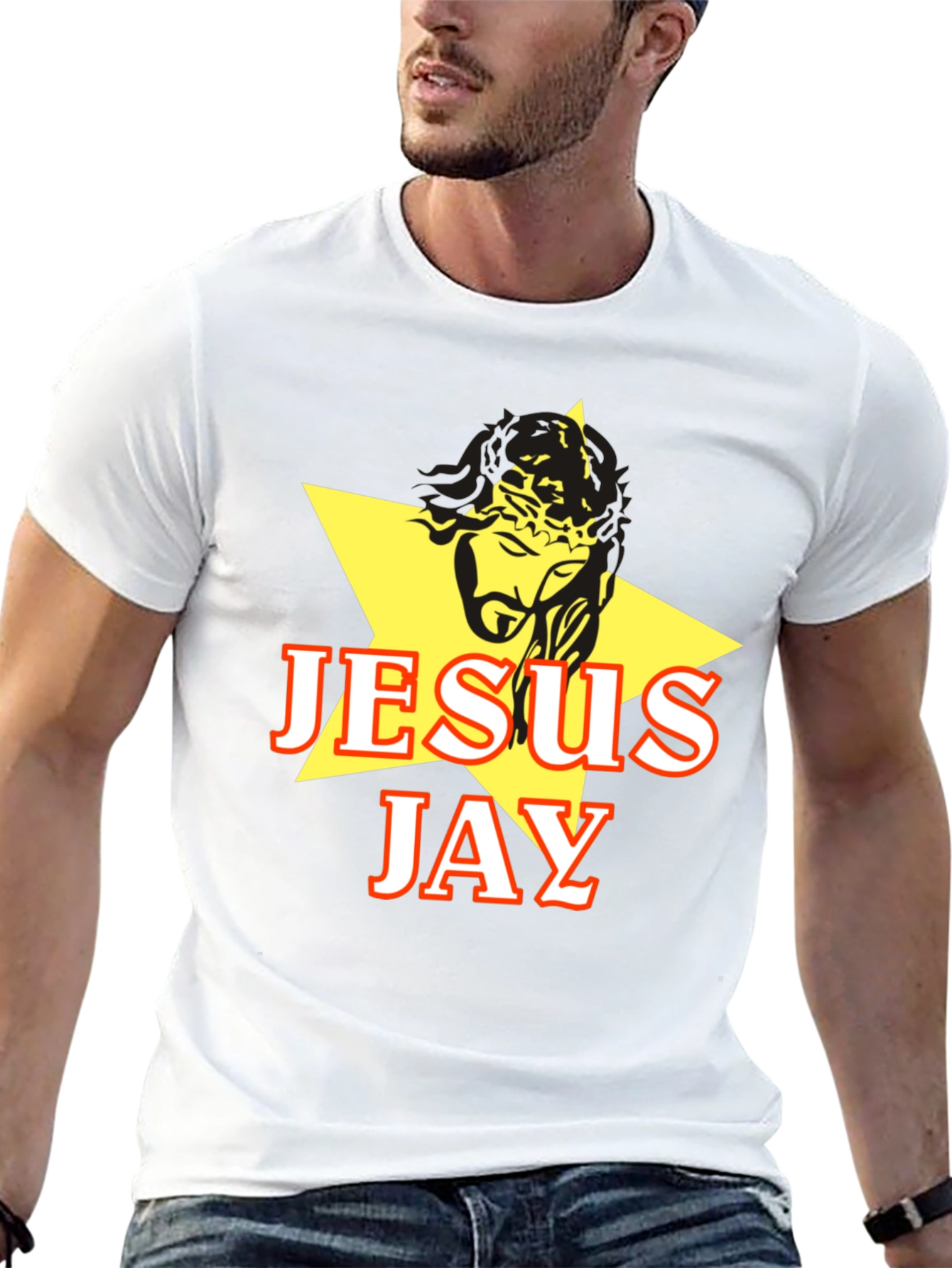 Black Jesus Jay Graphic T-Shirt - Black Cotton Blend view 13