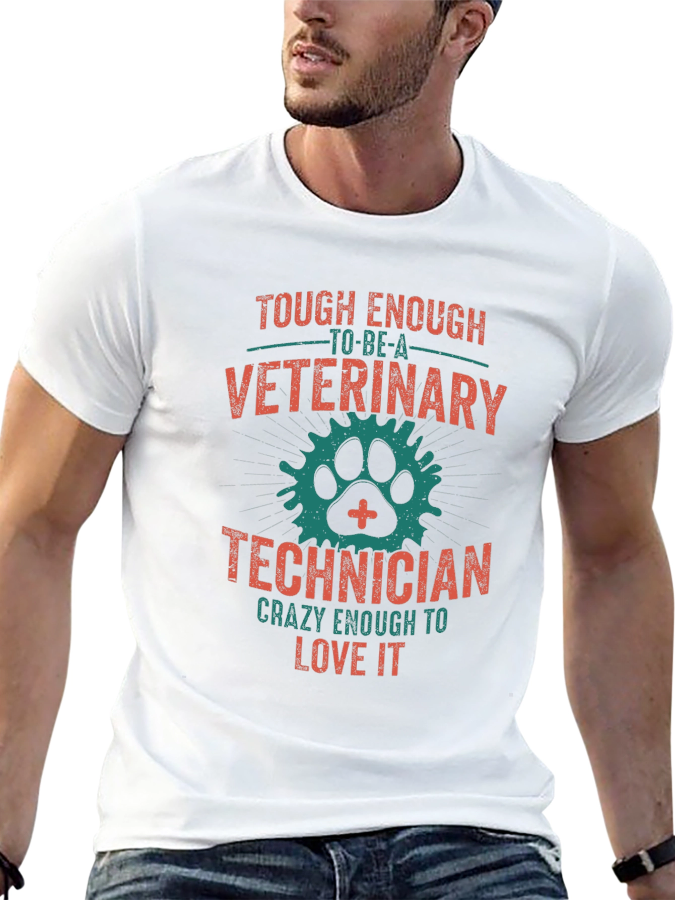 Black Veterinary Technician Graphic T-Shirt view 13