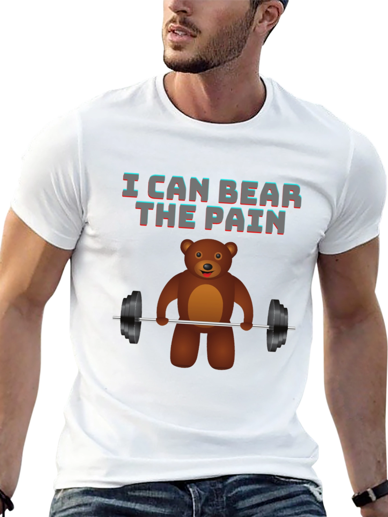 Black I Can Bear The Pain T-Shirt, Gym Humor, Workout Tee view 13