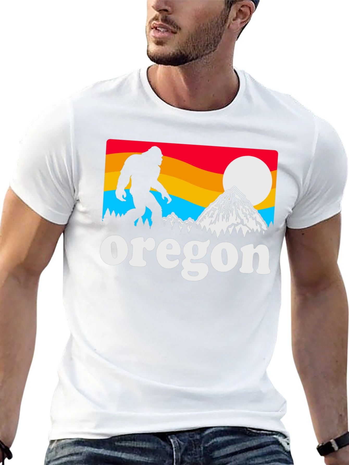 Black Oregon Bigfoot Graphic Tee - Black view 13