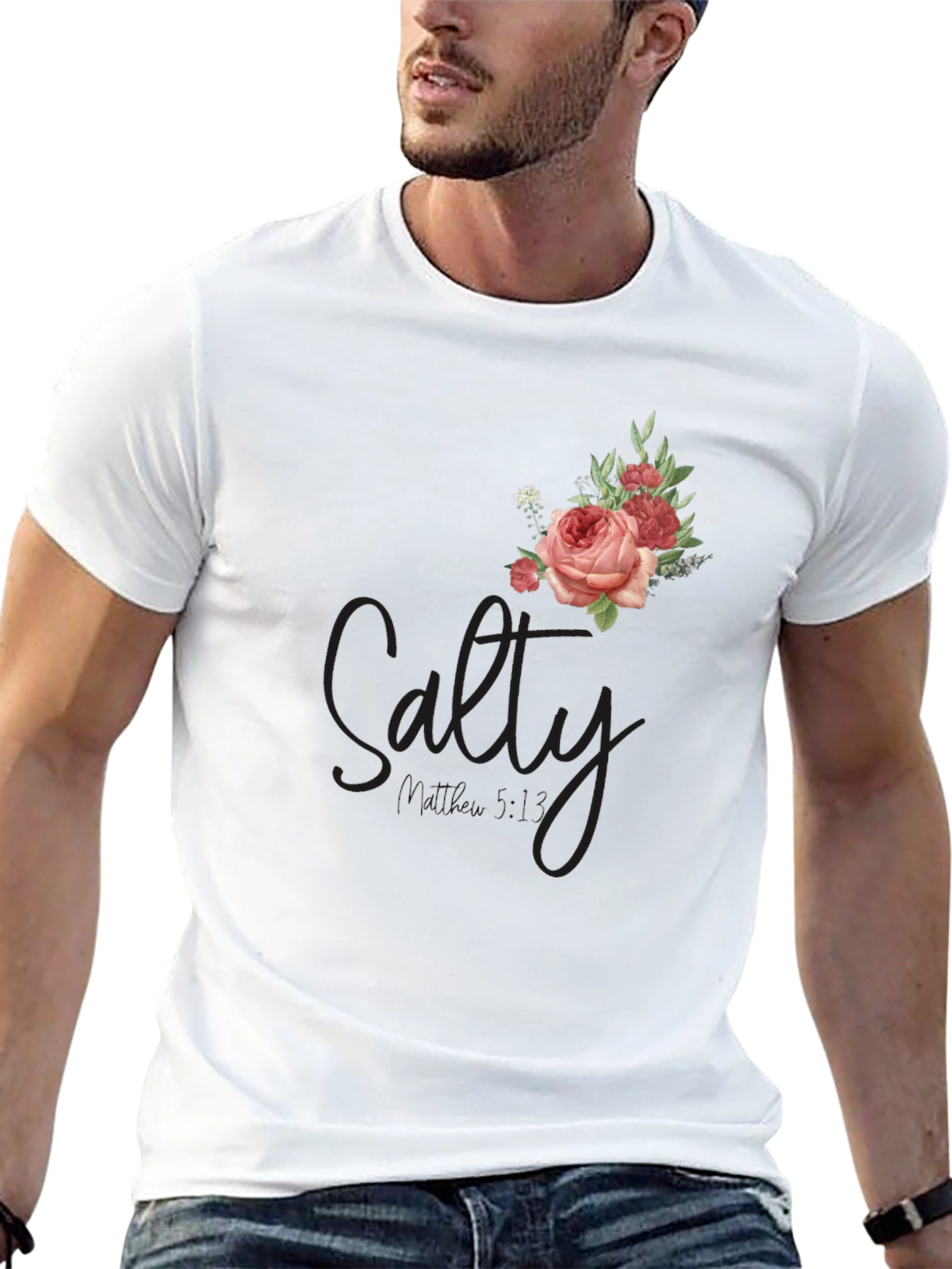 Black Floral Salty Graphic T-Shirt view 13