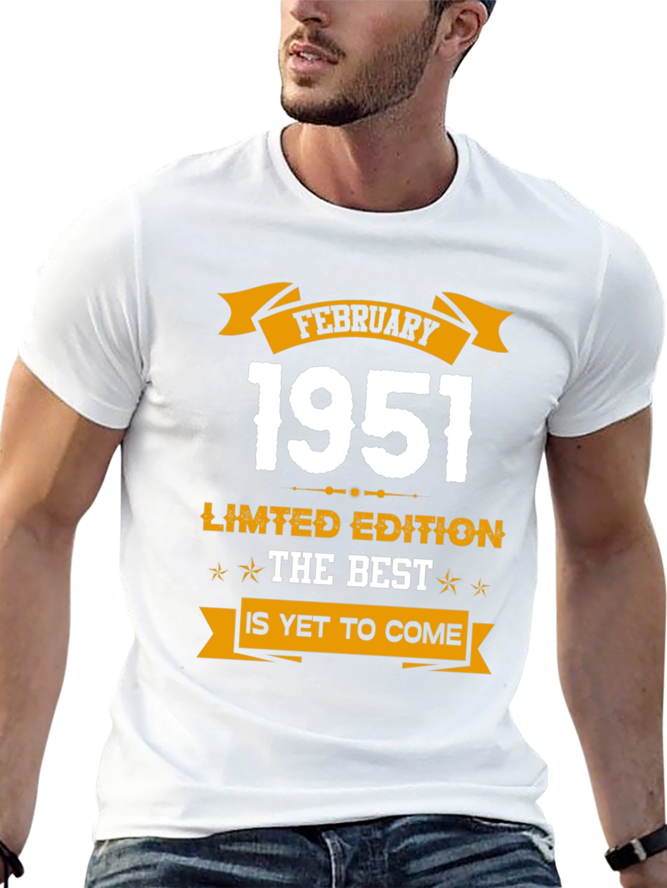 Black February 1951 Limited Edition Birthday T-Shirt view 13