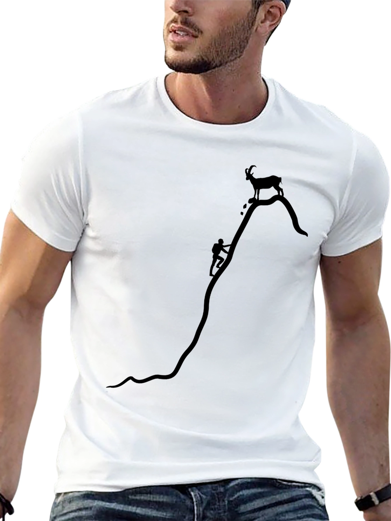 Black Black Mountain Climber Graphic Tee view 13
