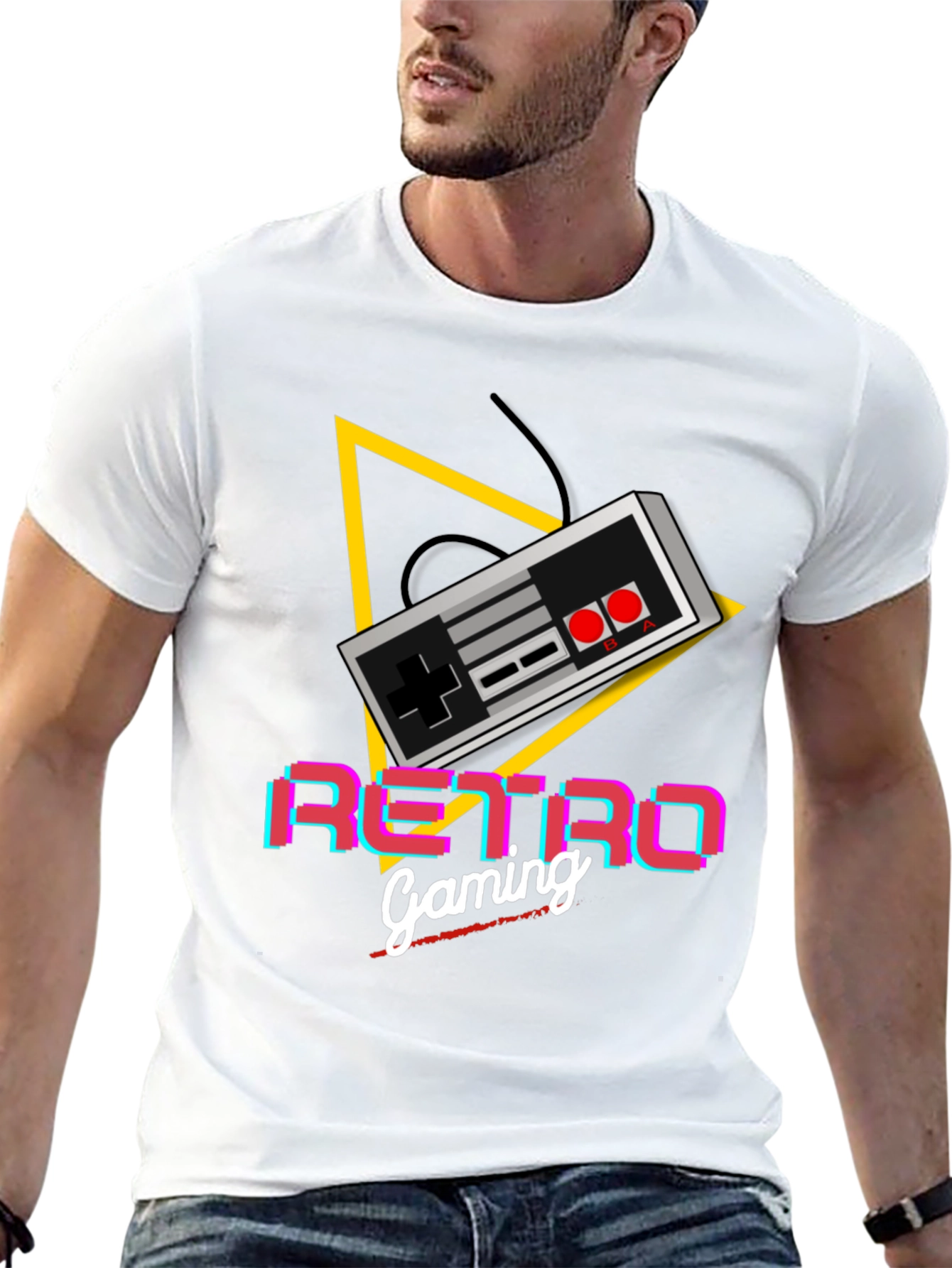 Black Retro Gaming T-Shirt view 13