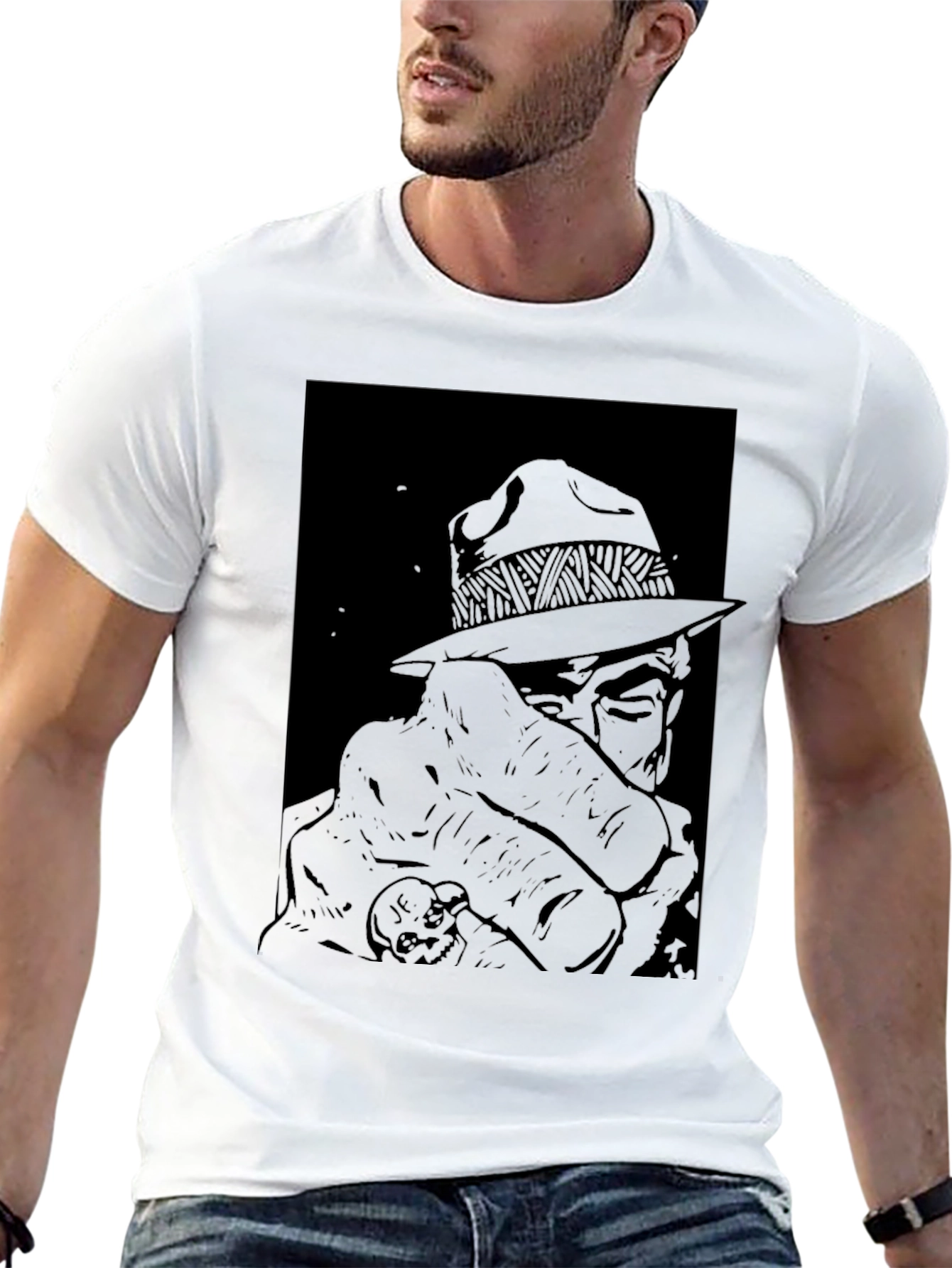 Black Retro Detective Graphic Tee - Classic Cool view 13