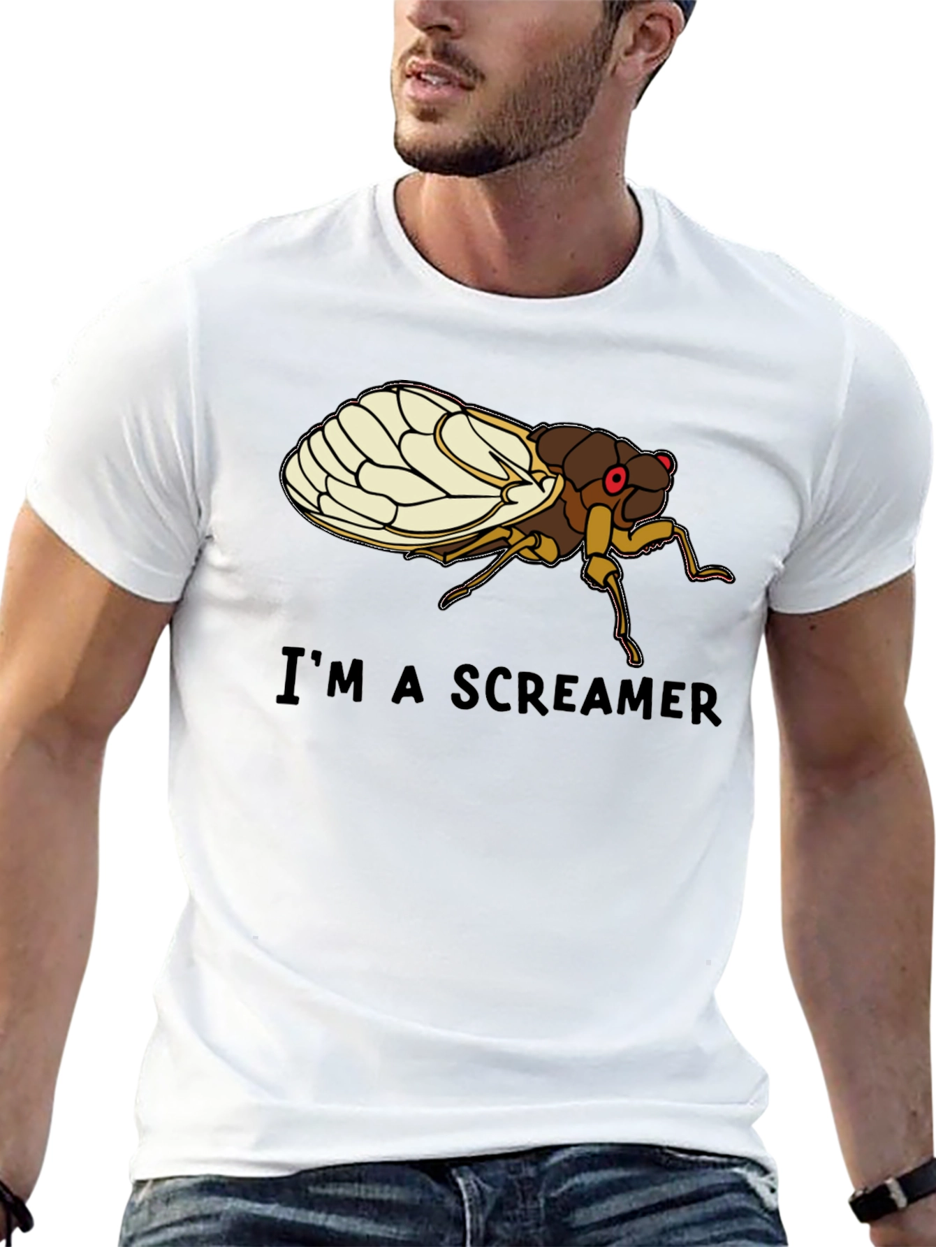 Black I'm a Screamer Cicada T-Shirt view 13