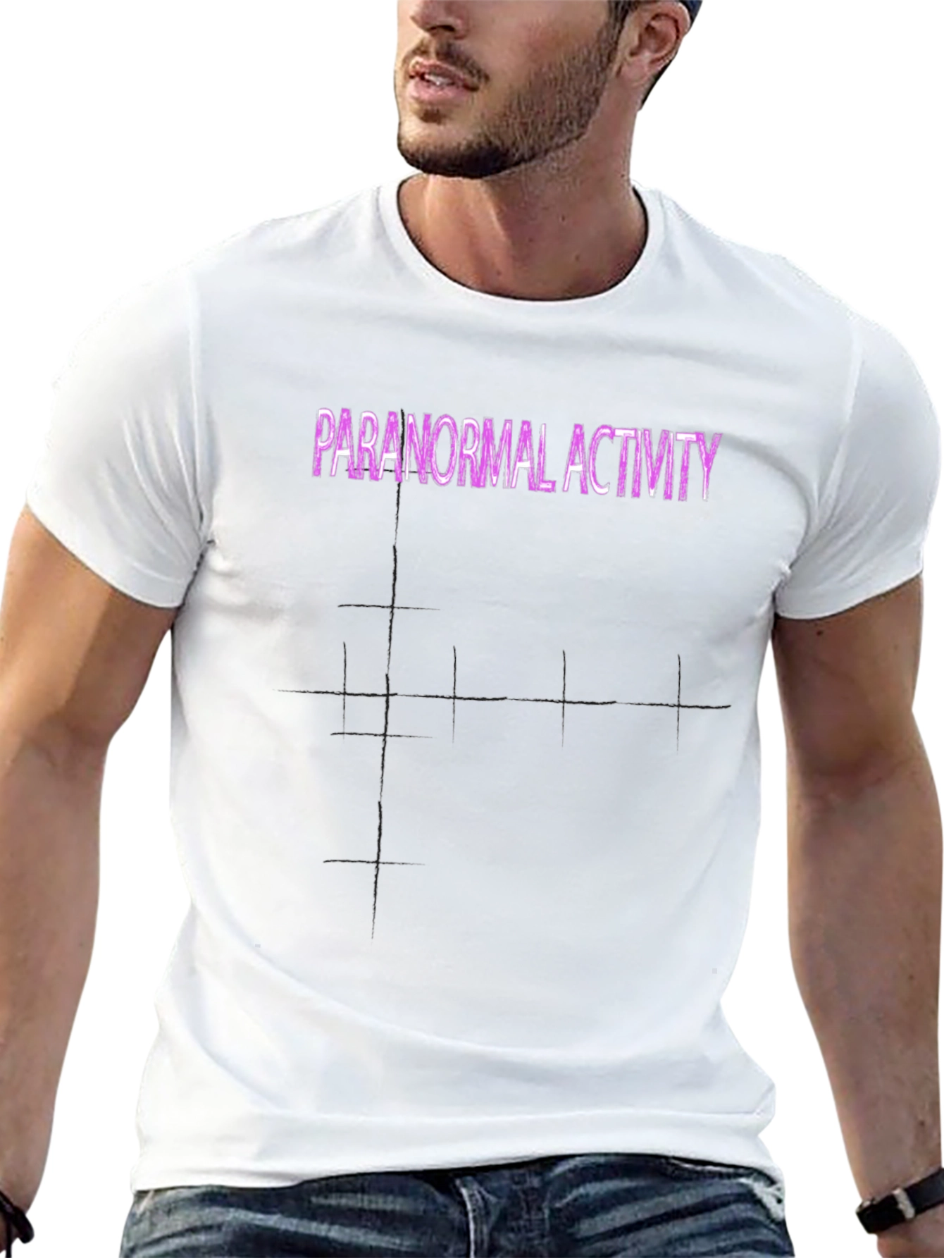 Black Paranormal Activity Graphic Tee view 13