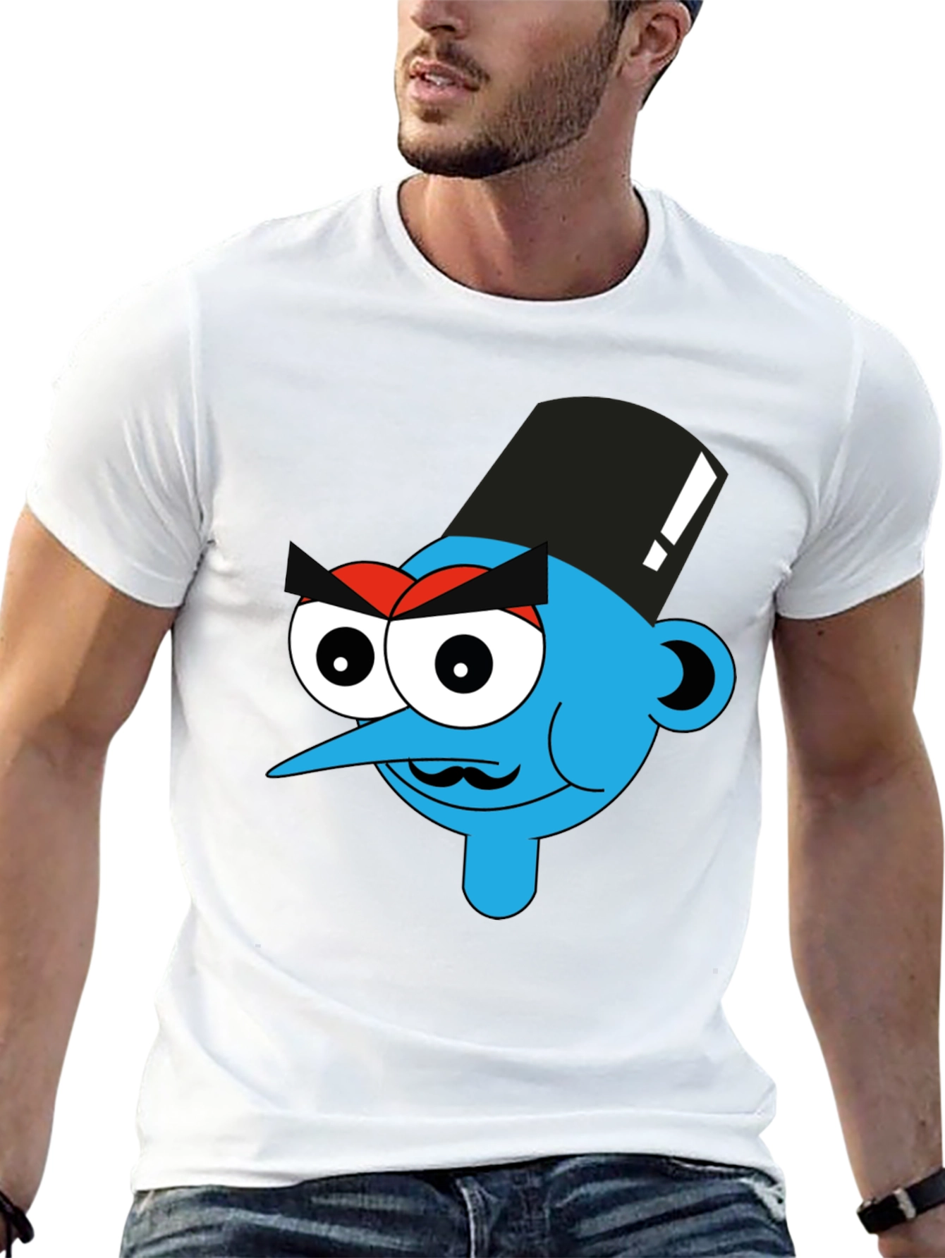 Black Cartoon Character Graphic Black T-Shirt view 13