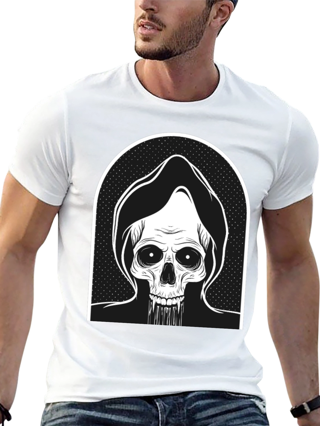 Black Grim Reaper Graphic Tee - Black view 13