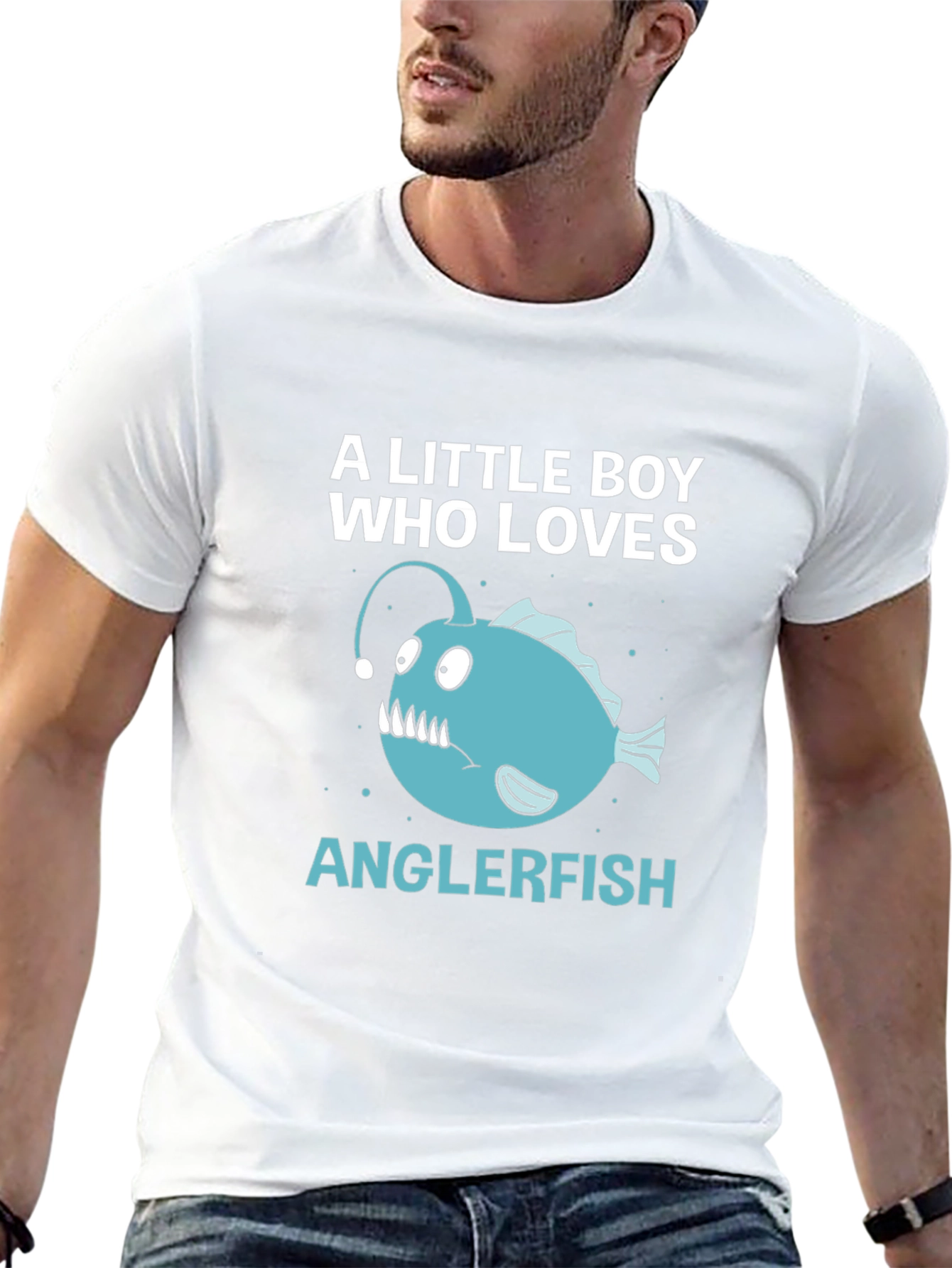 Black Anglerfish Lover T-Shirt - Boys Novelty Tee view 13