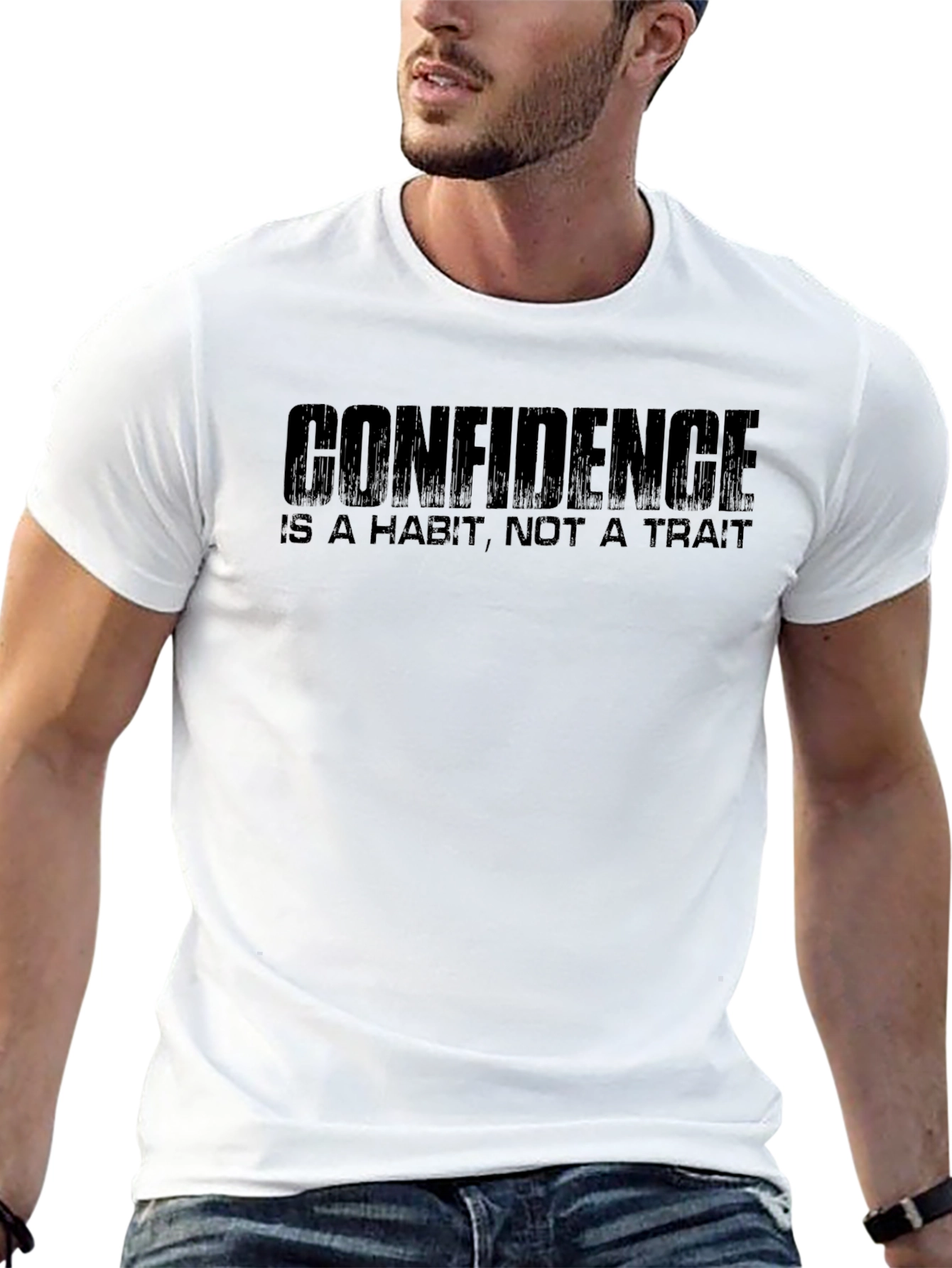Black Confidence Habit T-Shirt - Motivational Tee view 13