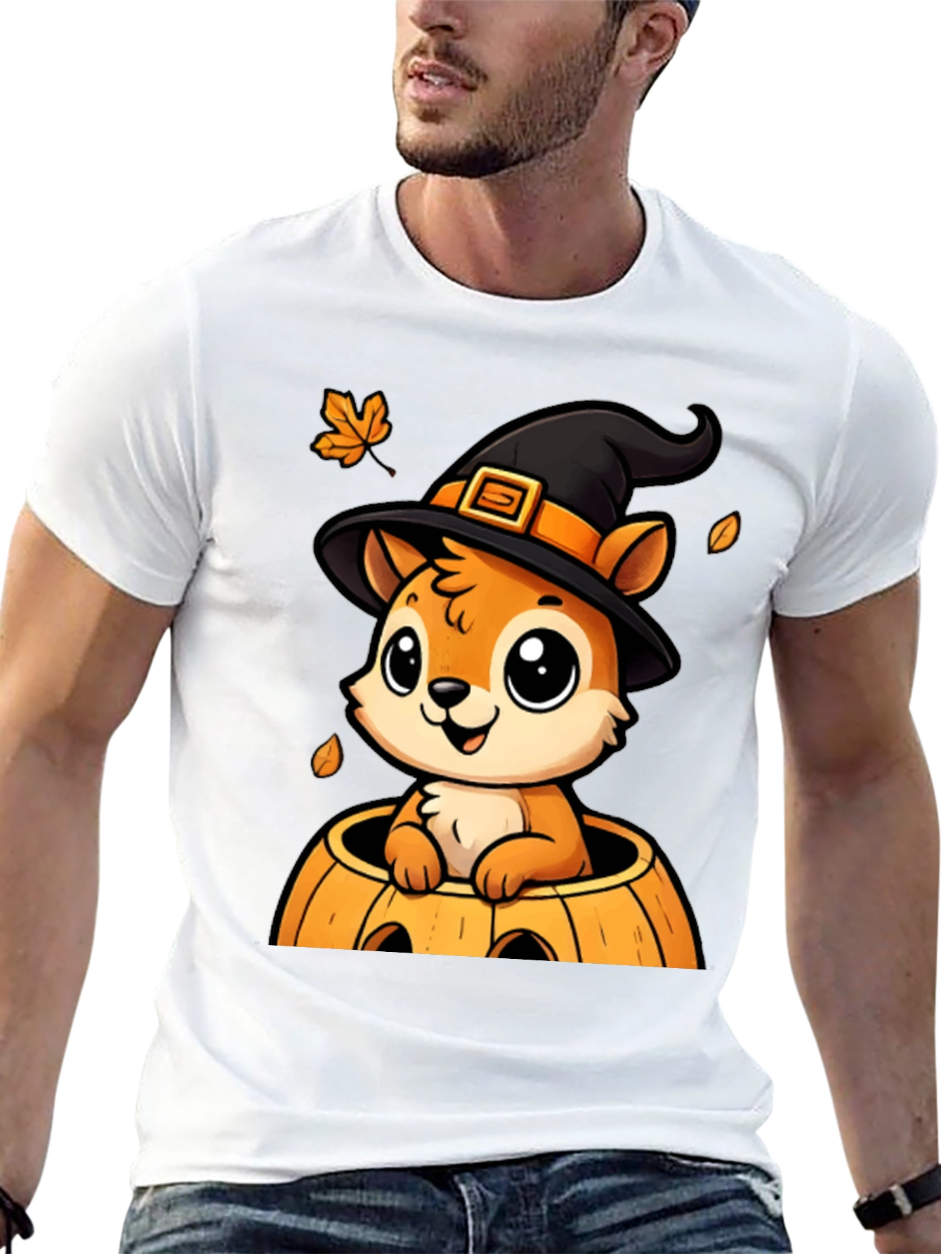 Black Halloween Squirrel T-Shirt view 13