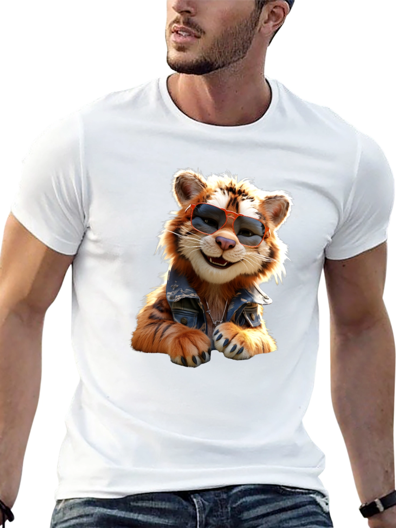 Black Cool Cat T-Shirt - Trendy Graphic Tee view 13