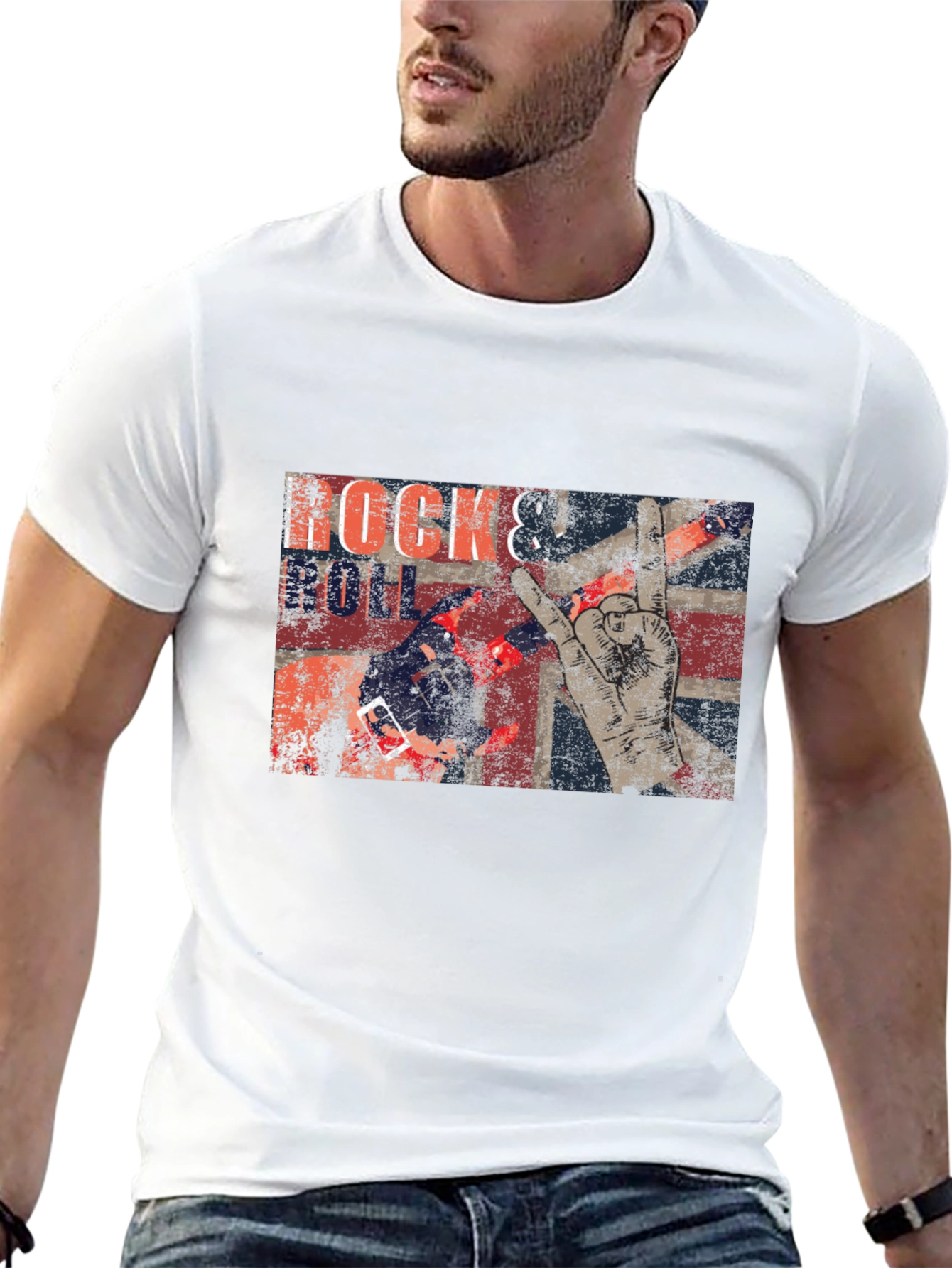 Black Rock & Roll Graphic Print T-Shirt view 13