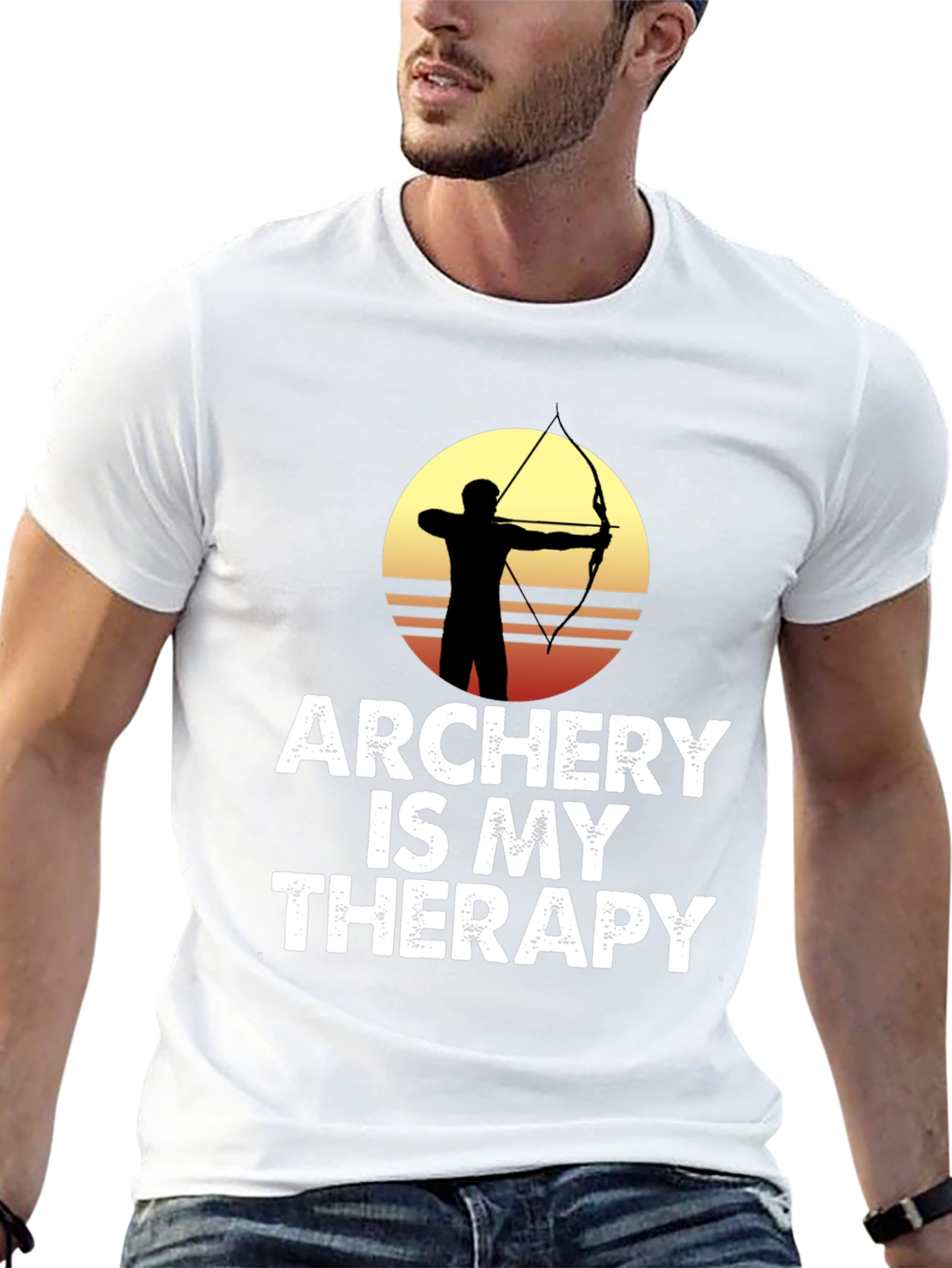 Black Archery is My Therapy Graphic T-Shirt view 13