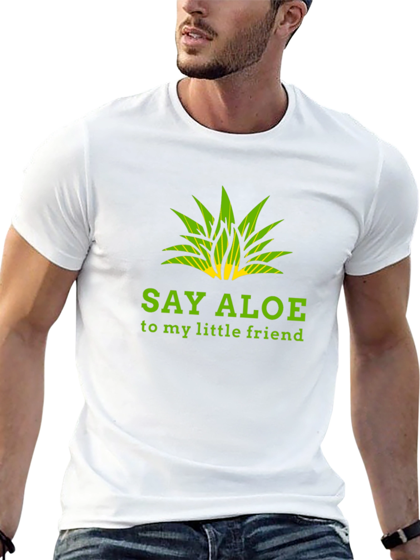Black Say Aloe To My Little Friend Black Graphic Tee view 13