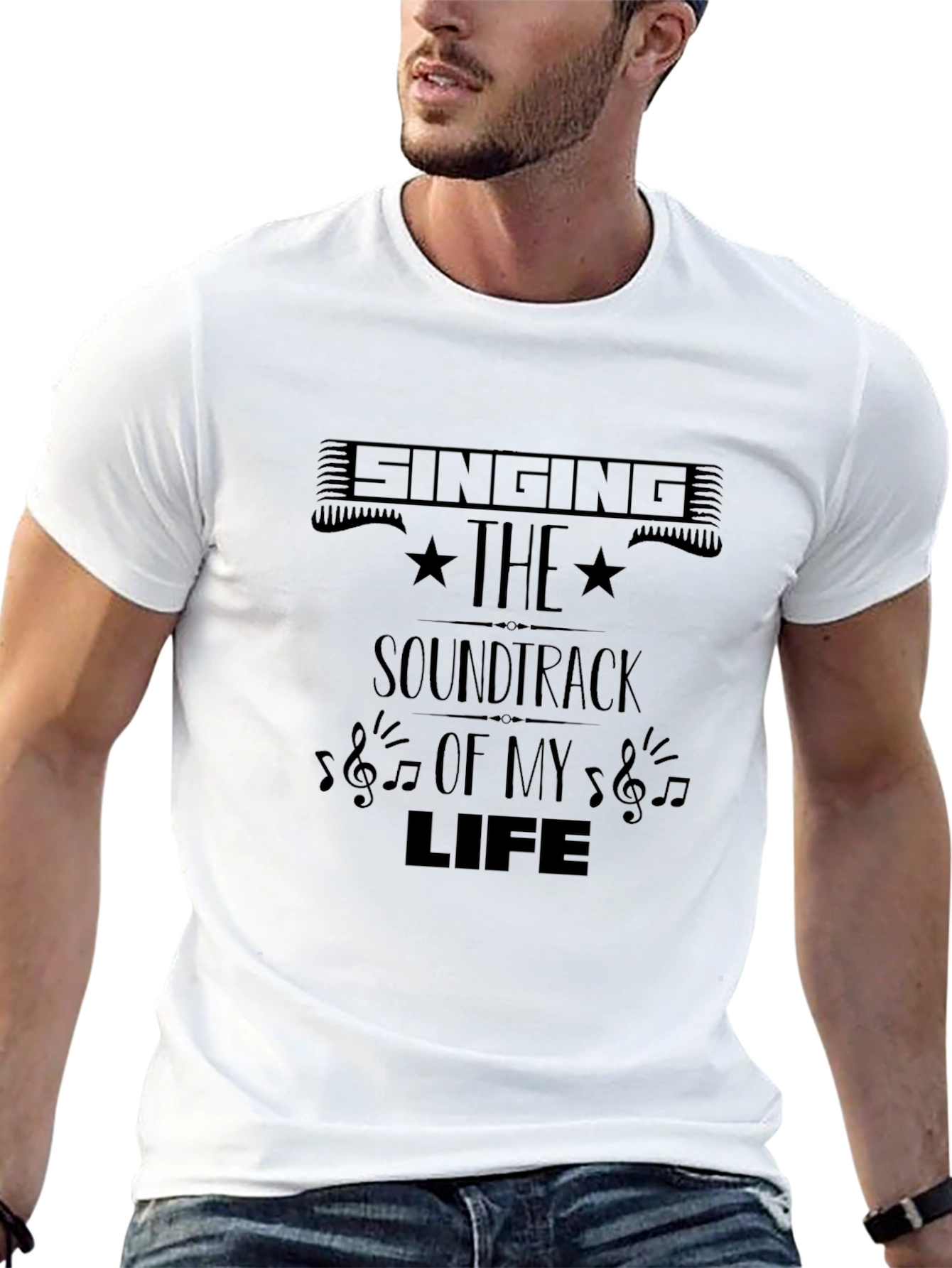 Black Singing the Soundtrack of My Life Black T-Shirt view 13