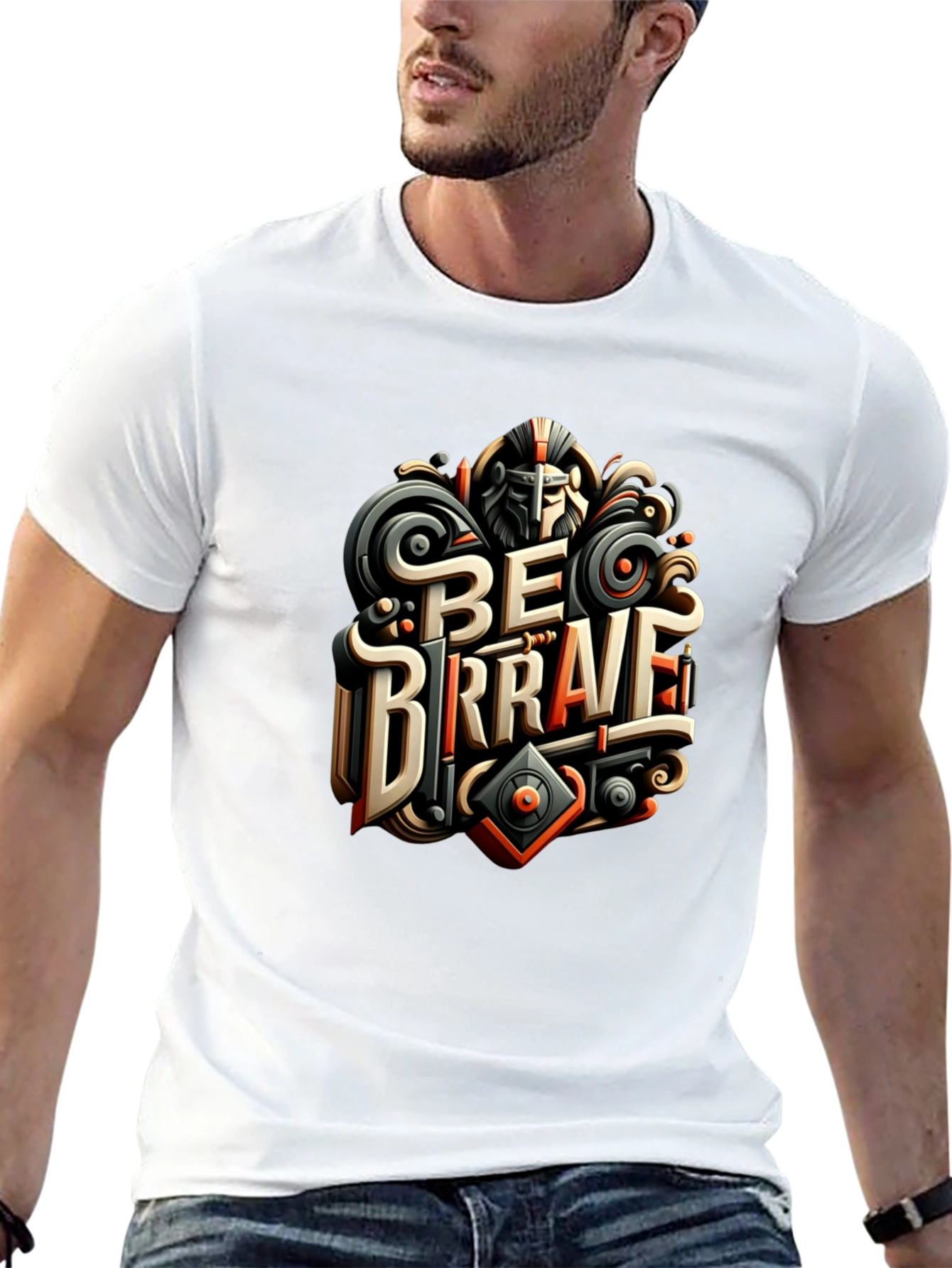 Black Be Brave Graphic Print T-Shirt view 13