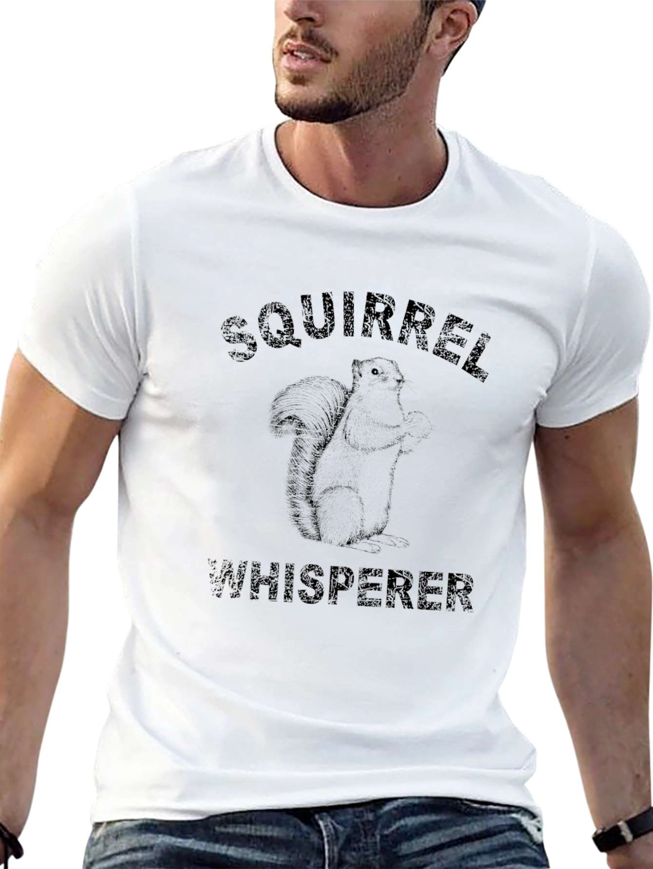 Black Squirrel Whisperer Graphic T-Shirt view 13