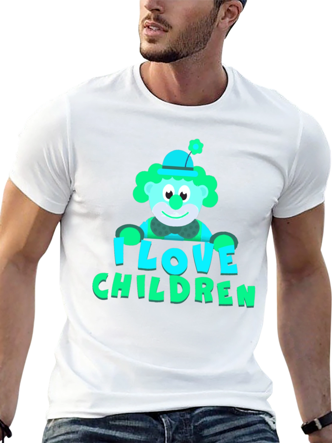 Black I Love Children Graphic T-Shirt view 13