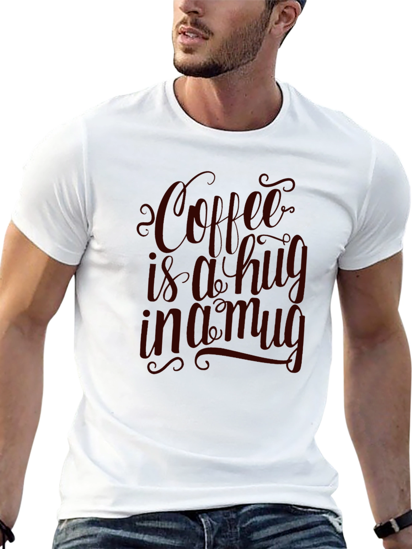 Black Coffee is a Hug in a Mug Graphic Tee view 13