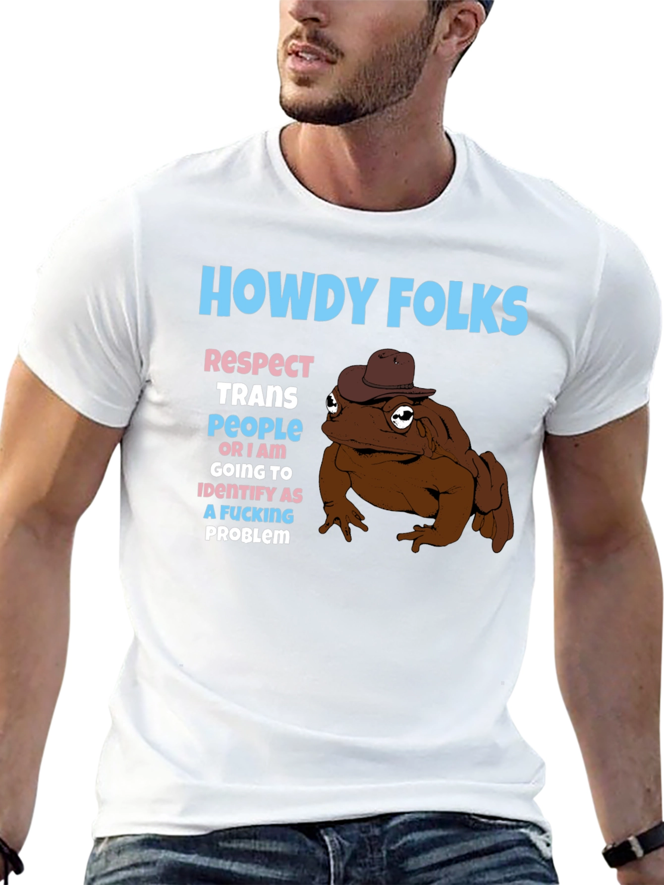 Black Howdy Folks Frog Graphic Tee view 13