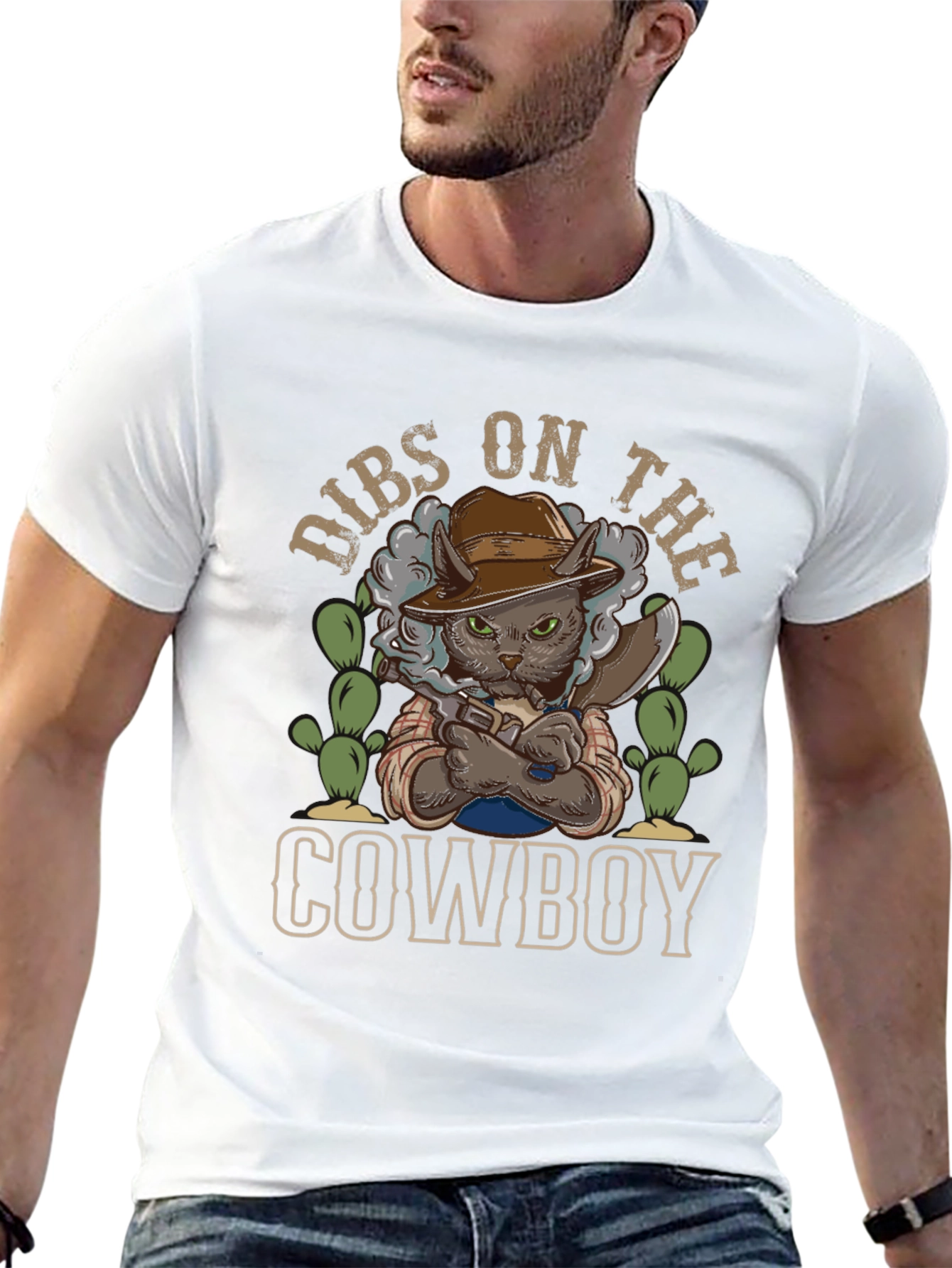 Black Ribs On The Cowboy Graphic T-Shirt view 13
