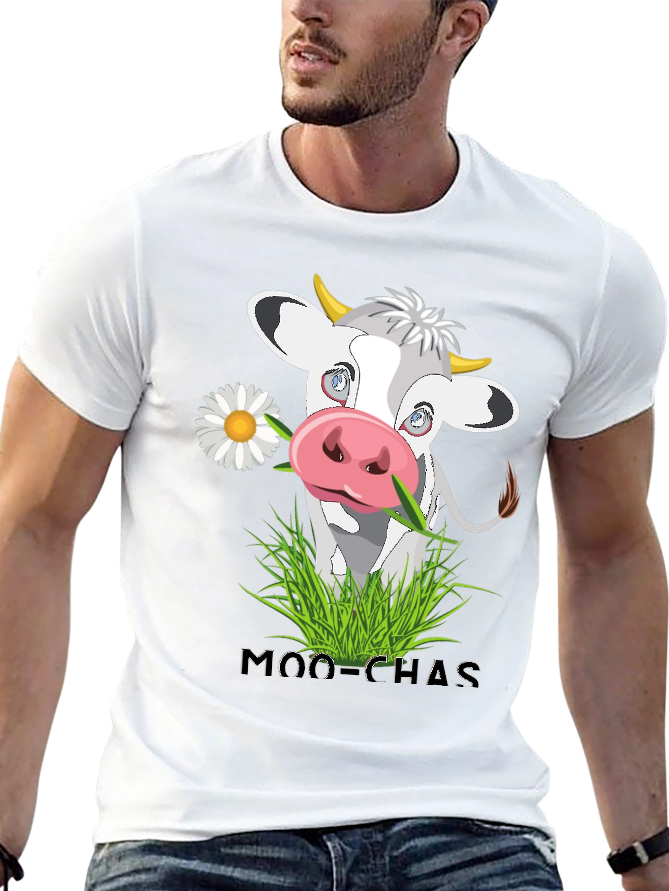 Black Moo-Chas Cow T-Shirt view 13